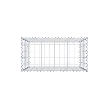 Gabião 100 cm x 100 cm x 50 cm (C x A x P), malhagem 10 cm x 10 cm, espiral