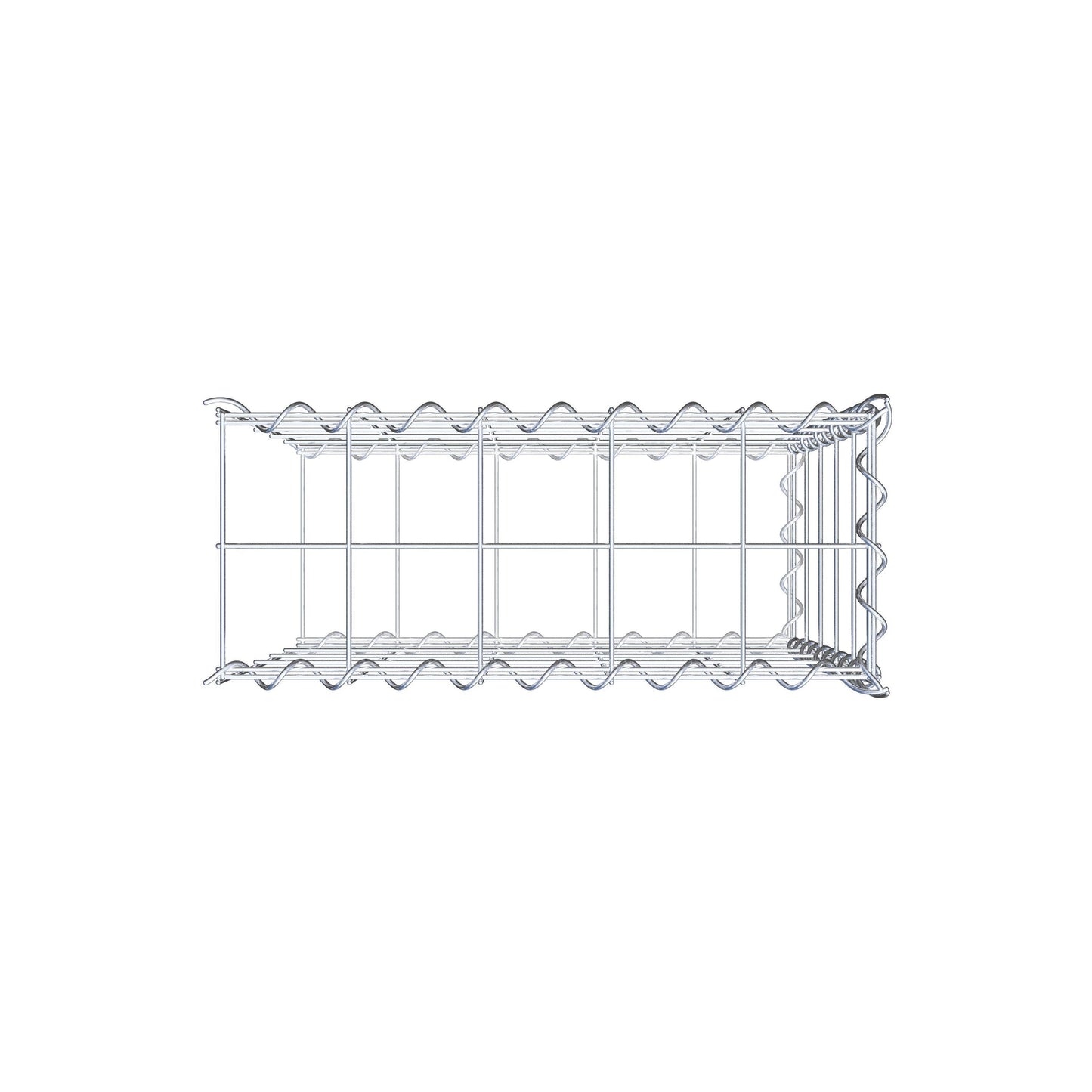 Add-on schanskorf type 2 50 cm x 50 cm x 20 cm (L x H x D), maaswijdte 10 cm x 10 cm, spiraal