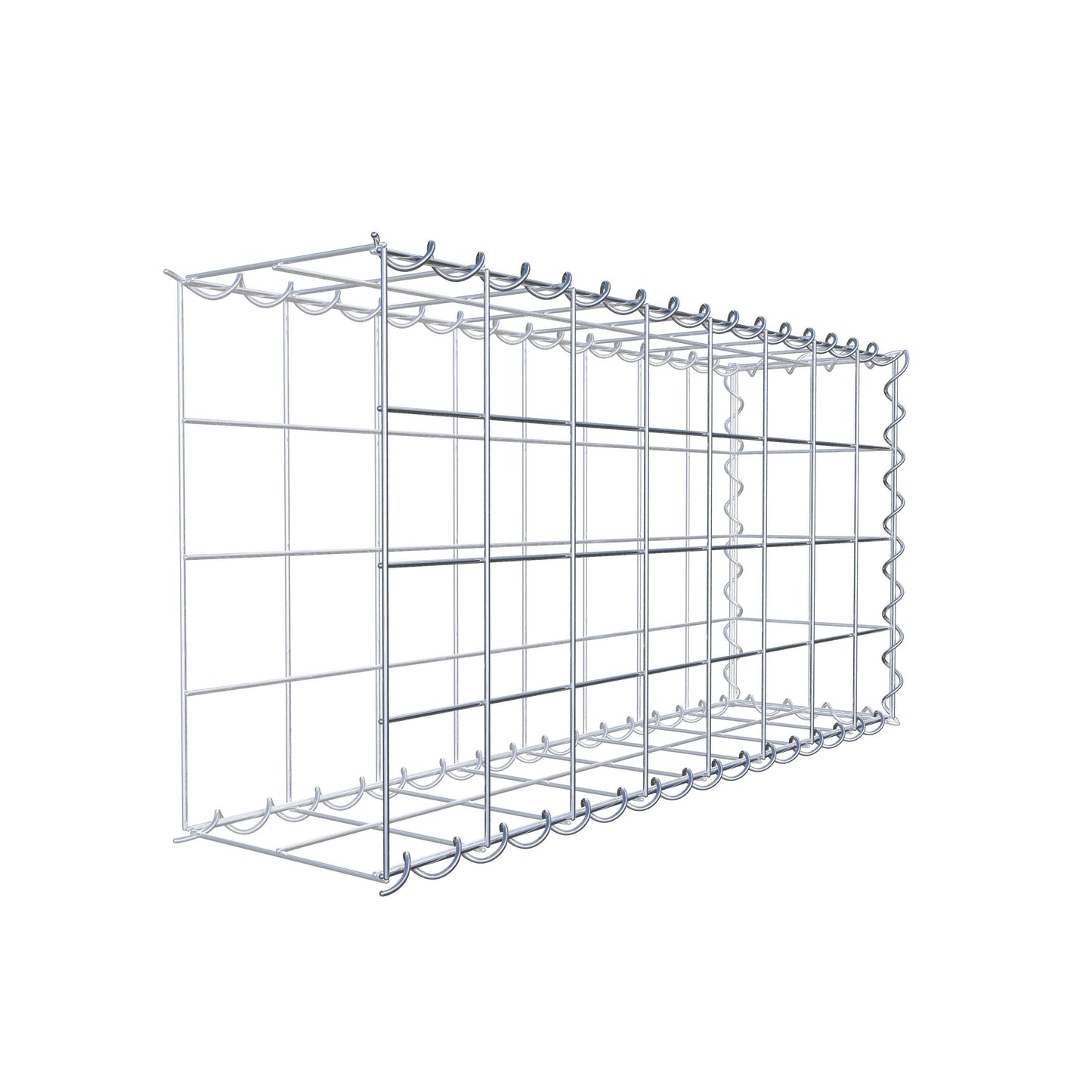 Gabbione aggiuntivo tipo 2 80 cm x 40 cm x 20 cm (L x H x P), dimensione maglia 10 cm x 10 cm, a spirale