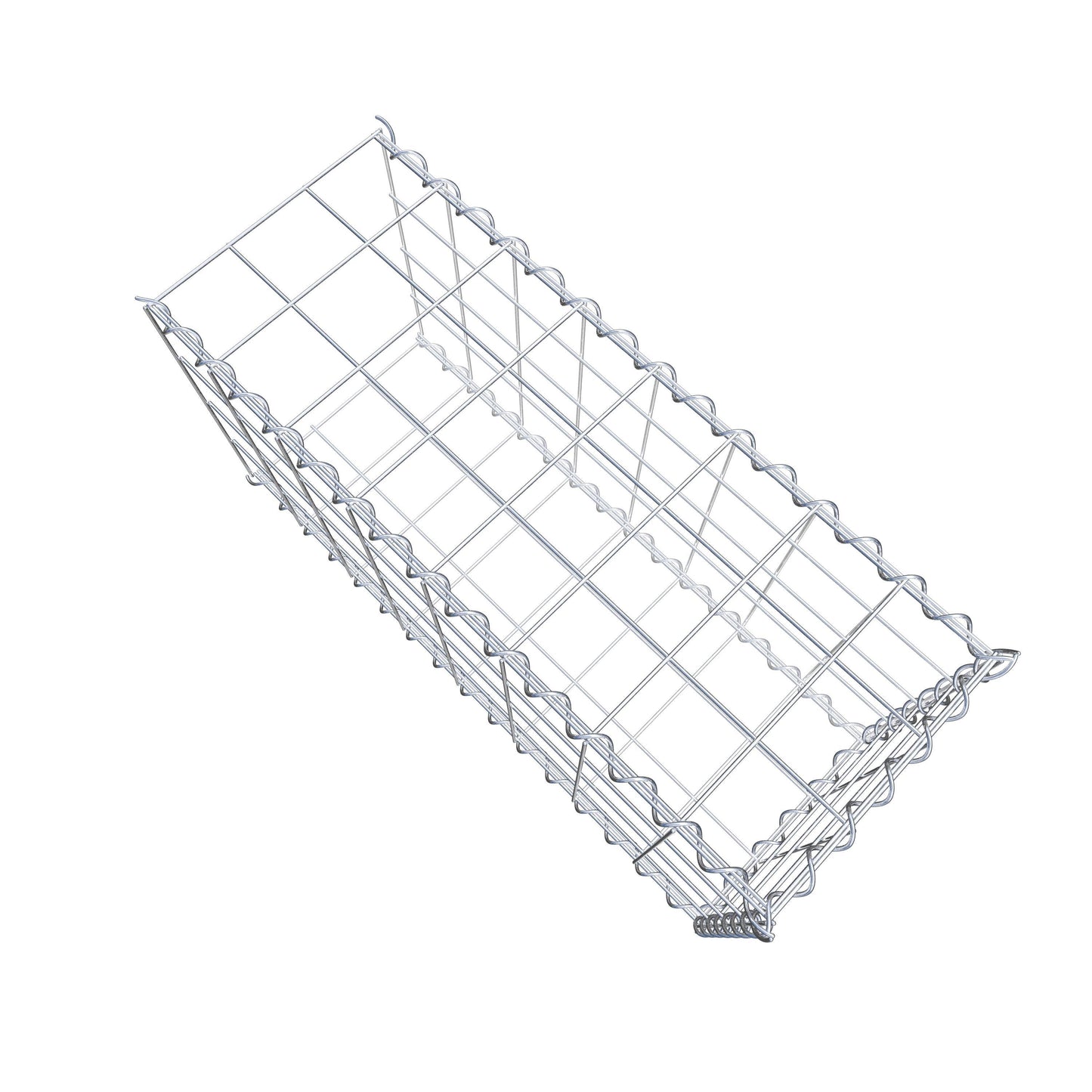 Gabion rapporté type 2 80 cm x 40 cm x 30 cm (L x H x P), mailles 10 cm x 10 cm, spirale