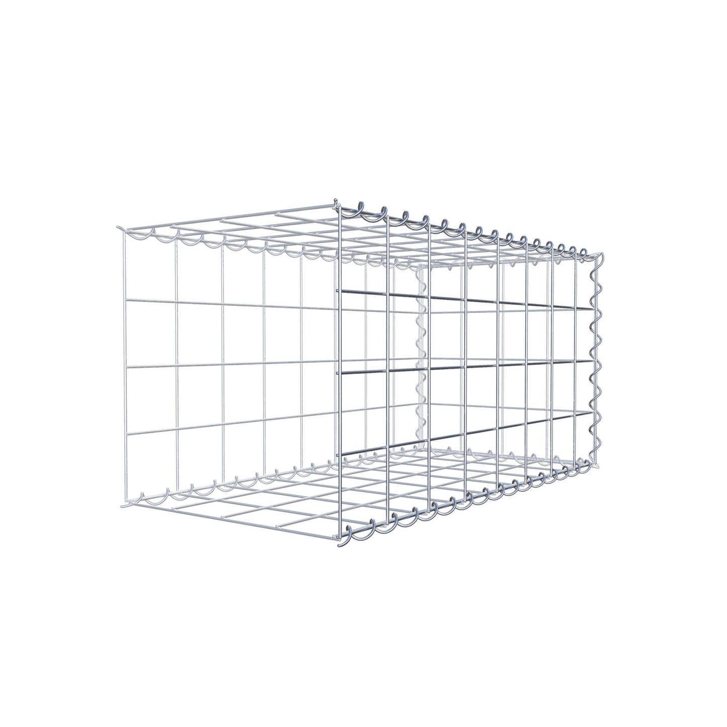 Opvokset gabion type 2 80 cm x 40 cm x 40 cm (L x H x D), maskestørrelse 10 cm x 10 cm, spiral
