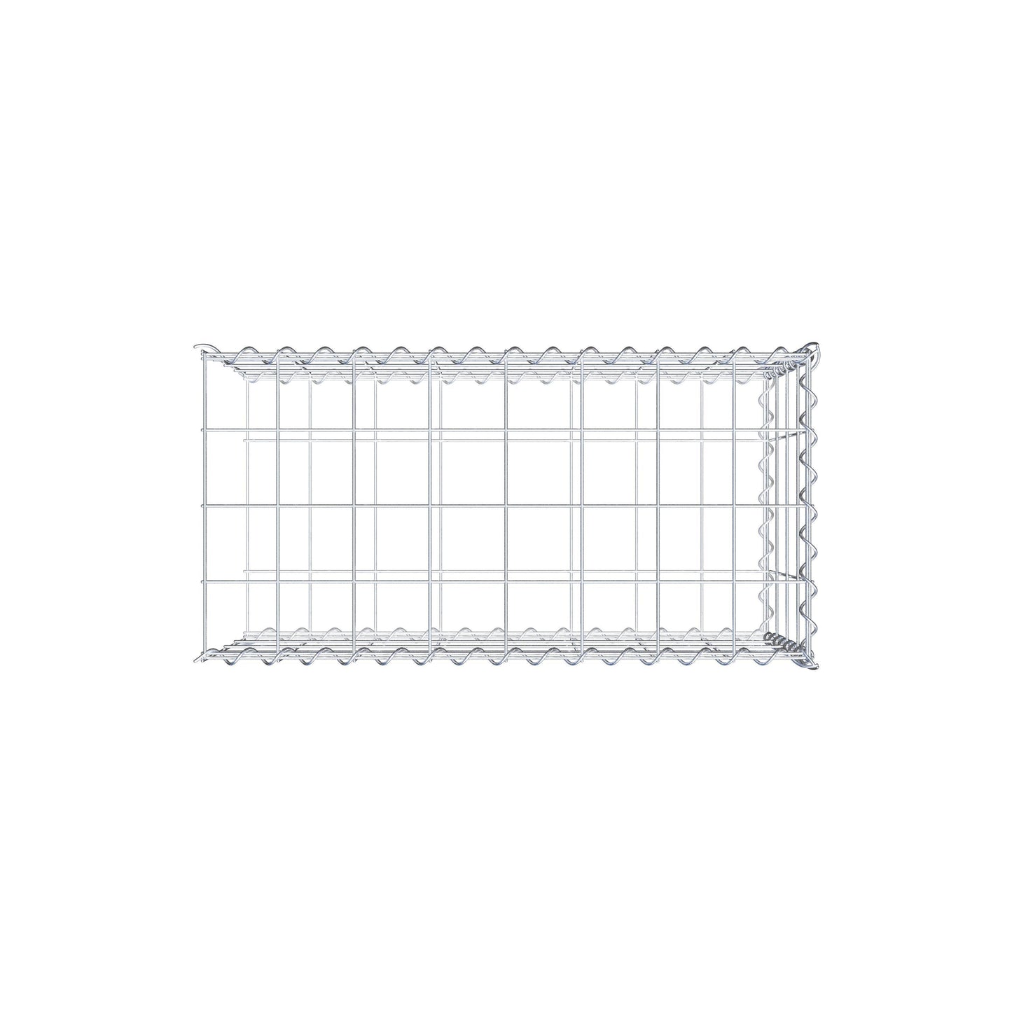Opvokset gabion type 2 80 cm x 40 cm x 40 cm (L x H x D), maskestørrelse 10 cm x 10 cm, spiral