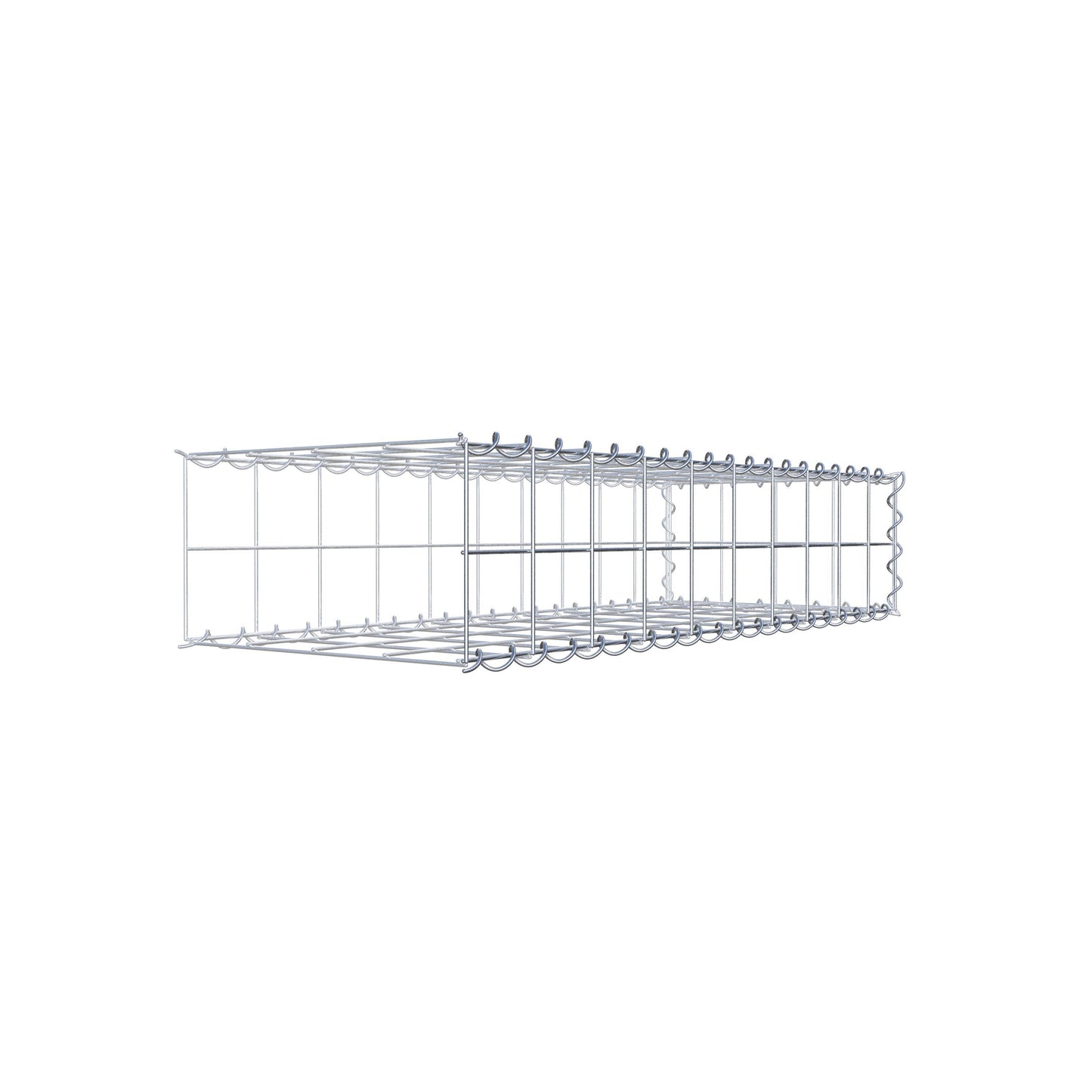 Gabbione aggiuntivo tipo 2 100 cm x 20 cm x 40 cm (L x A x P), maglia 10 cm x 10 cm, spirale