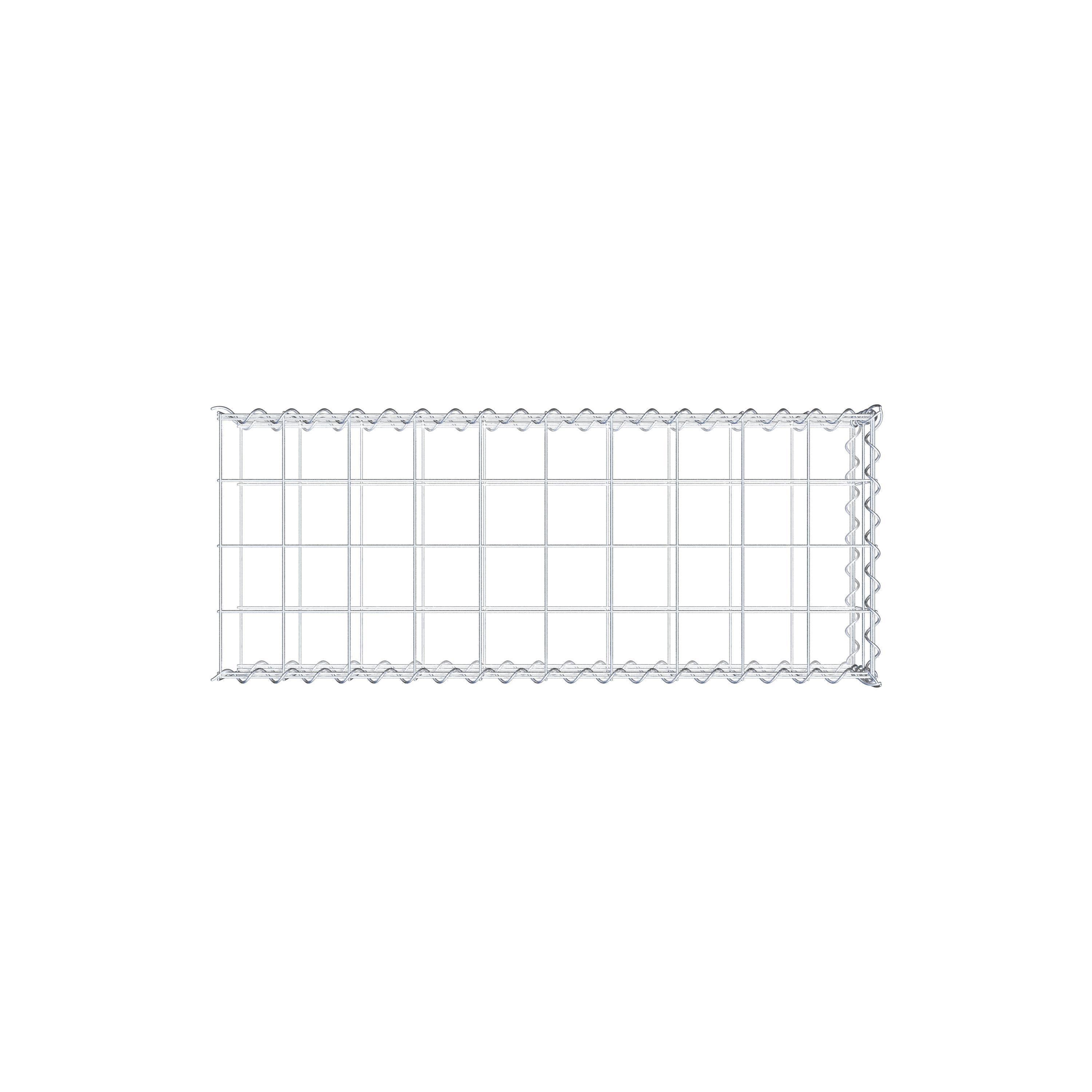 Gabion sur toile type 2 100 cm x 20 cm x 40 cm (L x H x P), maille 10 cm x 10 cm, spirale