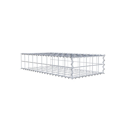 Opvokset gabion type 2 100 cm x 20 cm x 50 cm (L x H x D), maskestørrelse 10 cm x 10 cm, spiral