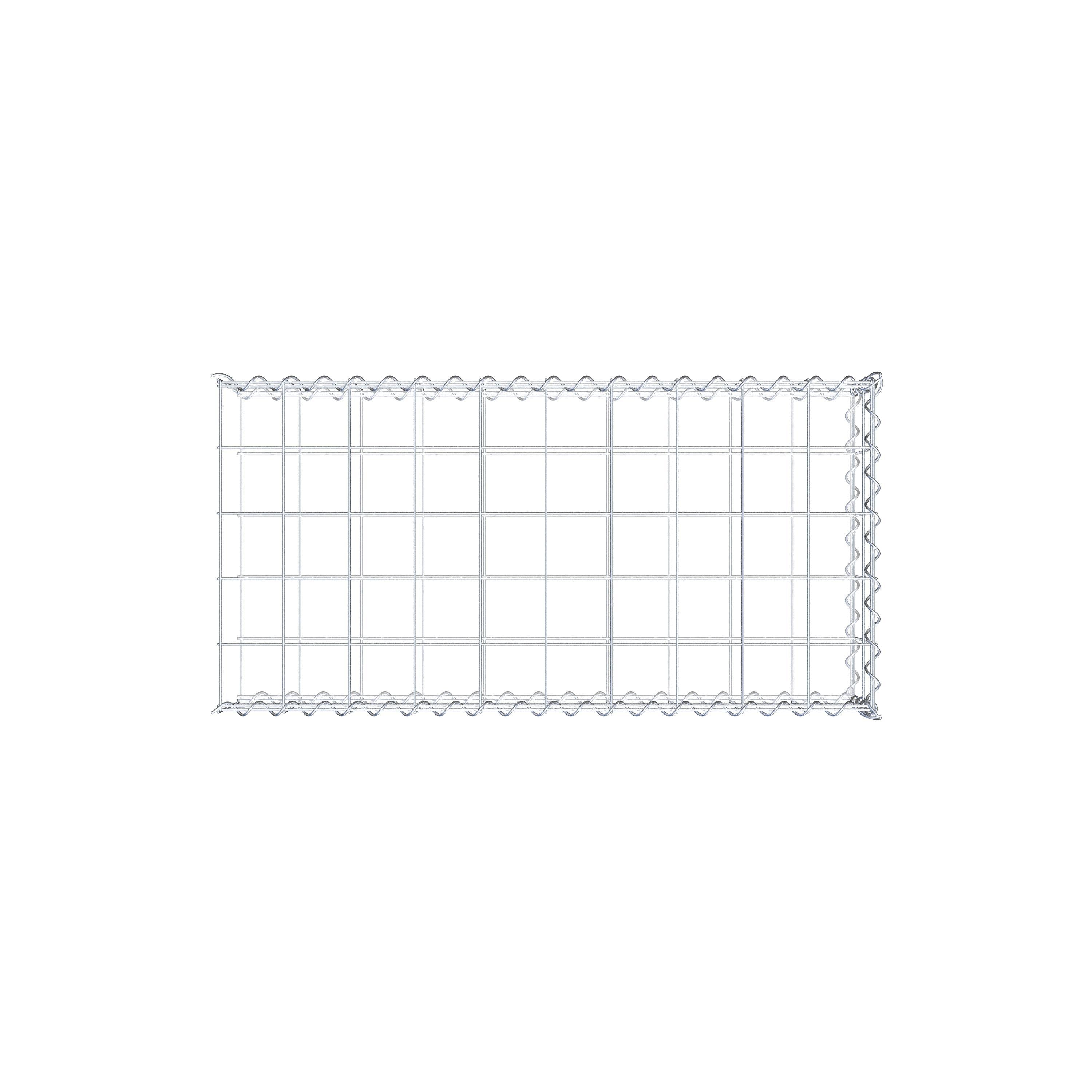 Gabion sur toile type 2 100 cm x 20 cm x 50 cm (L x H x P), maille 10 cm x 10 cm, spirale