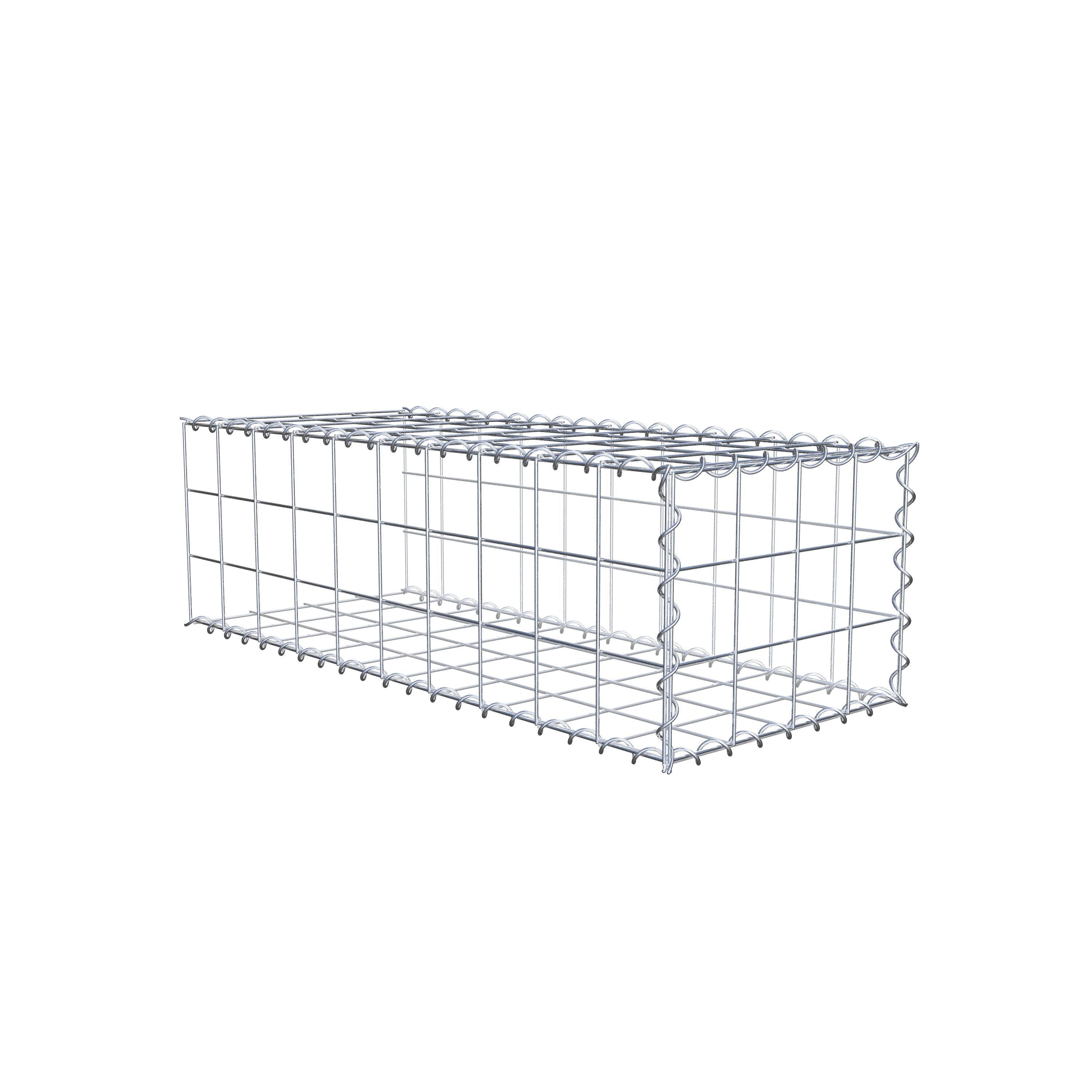 Gabion sur toile type 2 100 cm x 30 cm x 40 cm (L x H x P), maille 10 cm x 10 cm, spirale