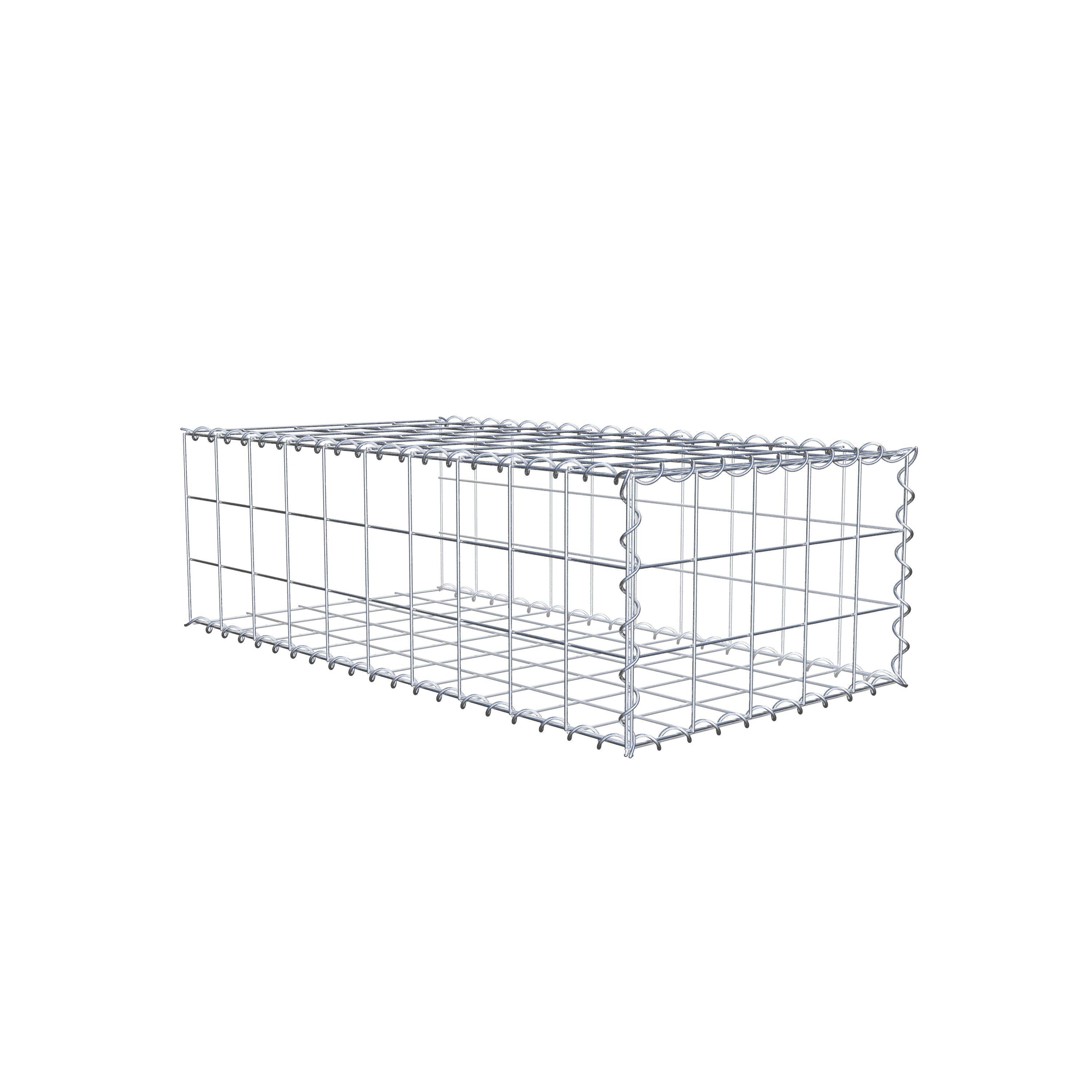 Gabion sur toile type 2 100 cm x 30 cm x 50 cm (L x H x P), maille 10 cm x 10 cm, spirale