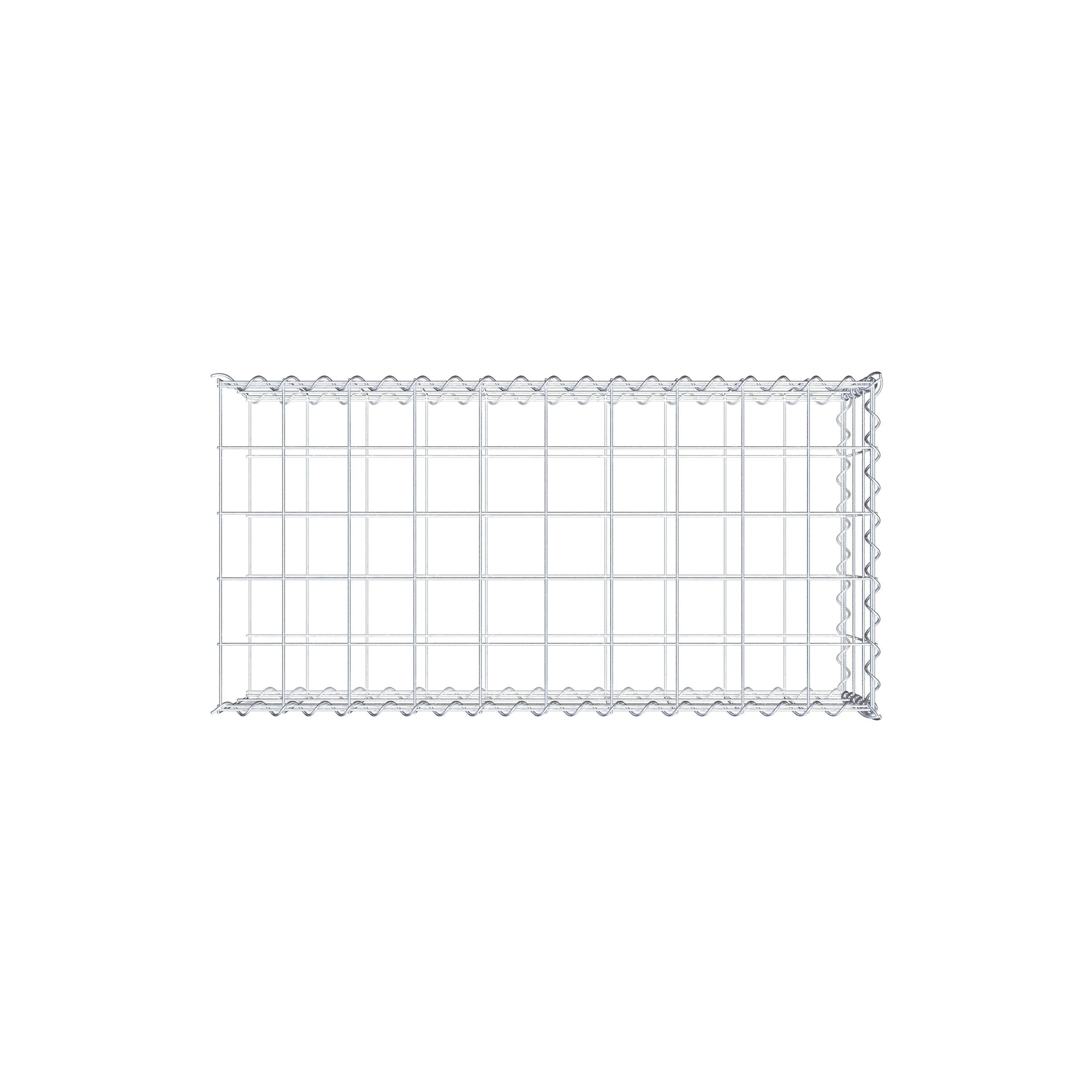 Gabion sur toile type 2 100 cm x 30 cm x 50 cm (L x H x P), maille 10 cm x 10 cm, spirale