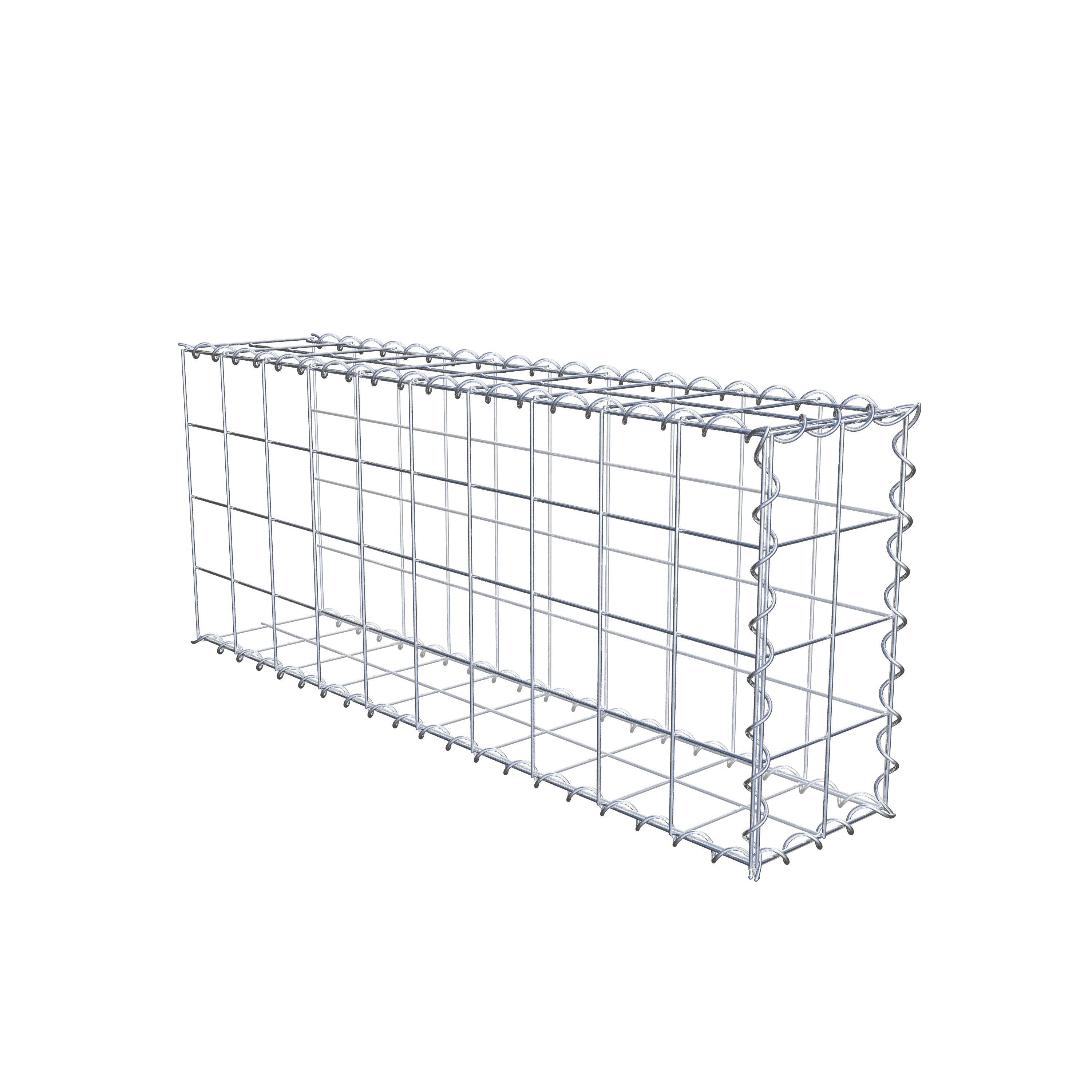 Gabion sur toile type 2 100 cm x 40 cm x 20 cm (L x H x P), maille 10 cm x 10 cm, spirale