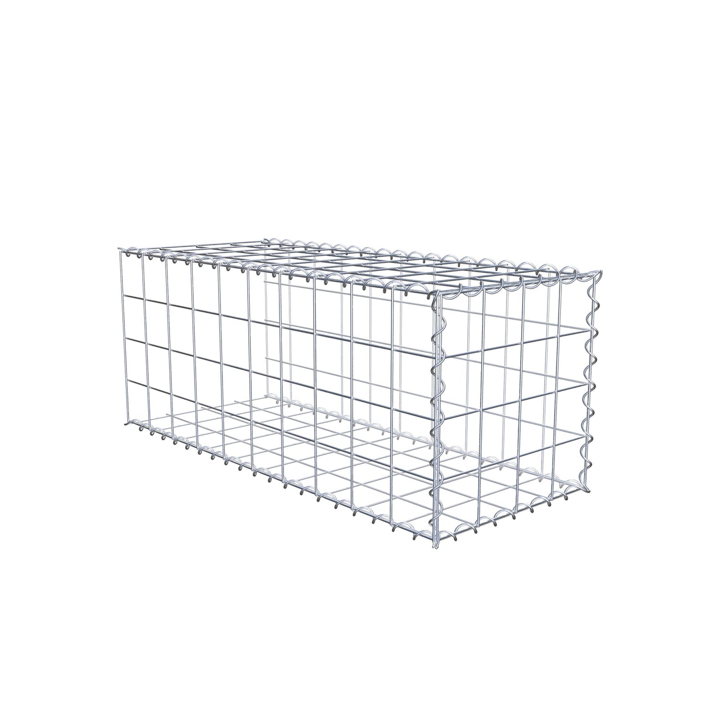 Gabion rapporté type 2 100 cm x 40 cm x 40 cm (L x H x P), mailles 10 cm x 10 cm, spirale