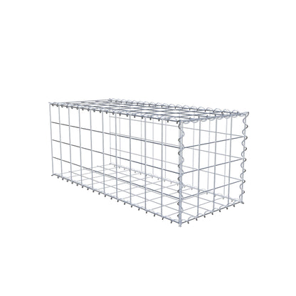 Gabion rapporté type 2 100 cm x 40 cm x 40 cm (L x H x P), mailles 10 cm x 10 cm, spirale