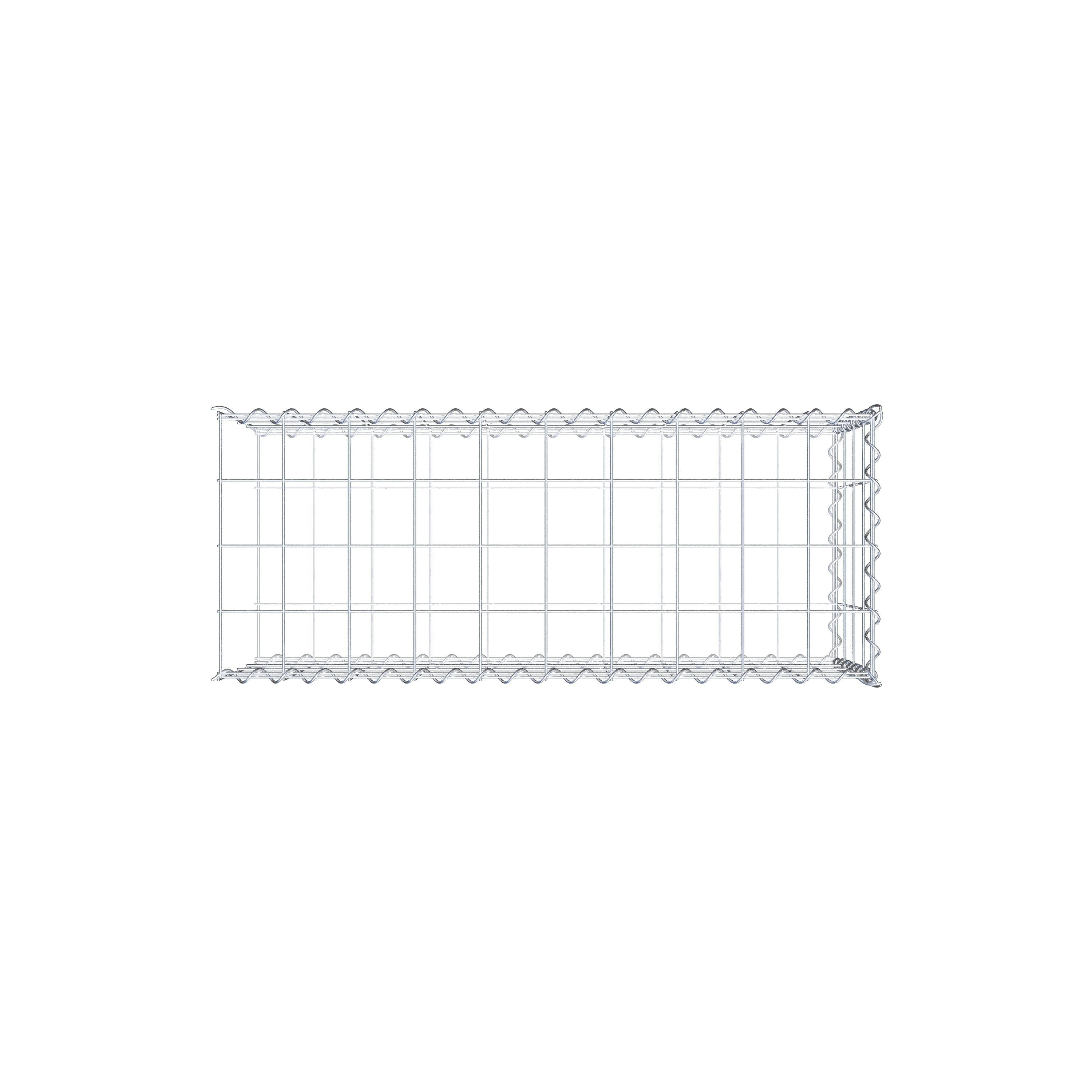 Gabion sur toile type 2 100 cm x 40 cm x 40 cm (L x H x P), maille 10 cm x 10 cm, spirale