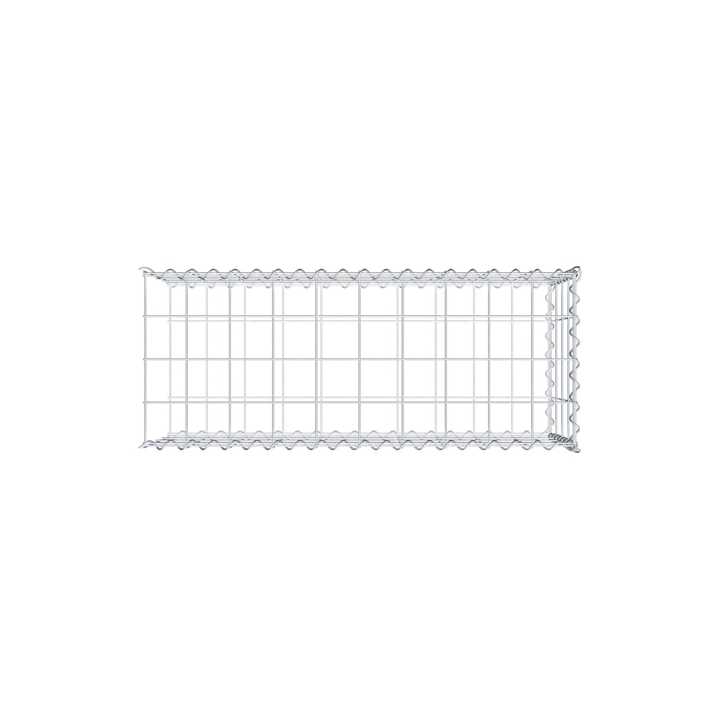 Gabion rapporté type 2 100 cm x 40 cm x 40 cm (L x H x P), mailles 10 cm x 10 cm, spirale