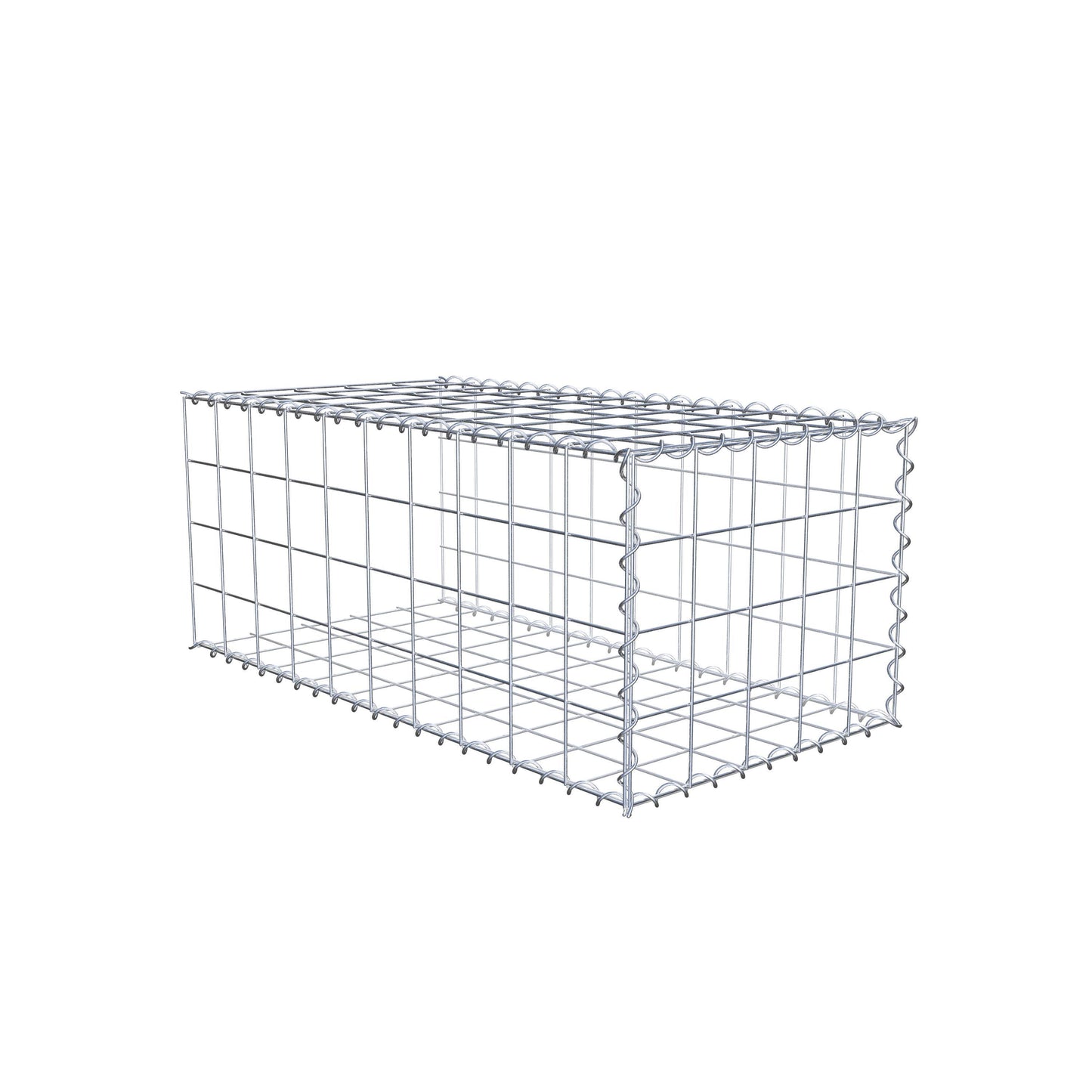 Gabion rapporté type 2 100 cm x 40 cm x 50 cm (L x H x P), mailles 10 cm x 10 cm, spirale