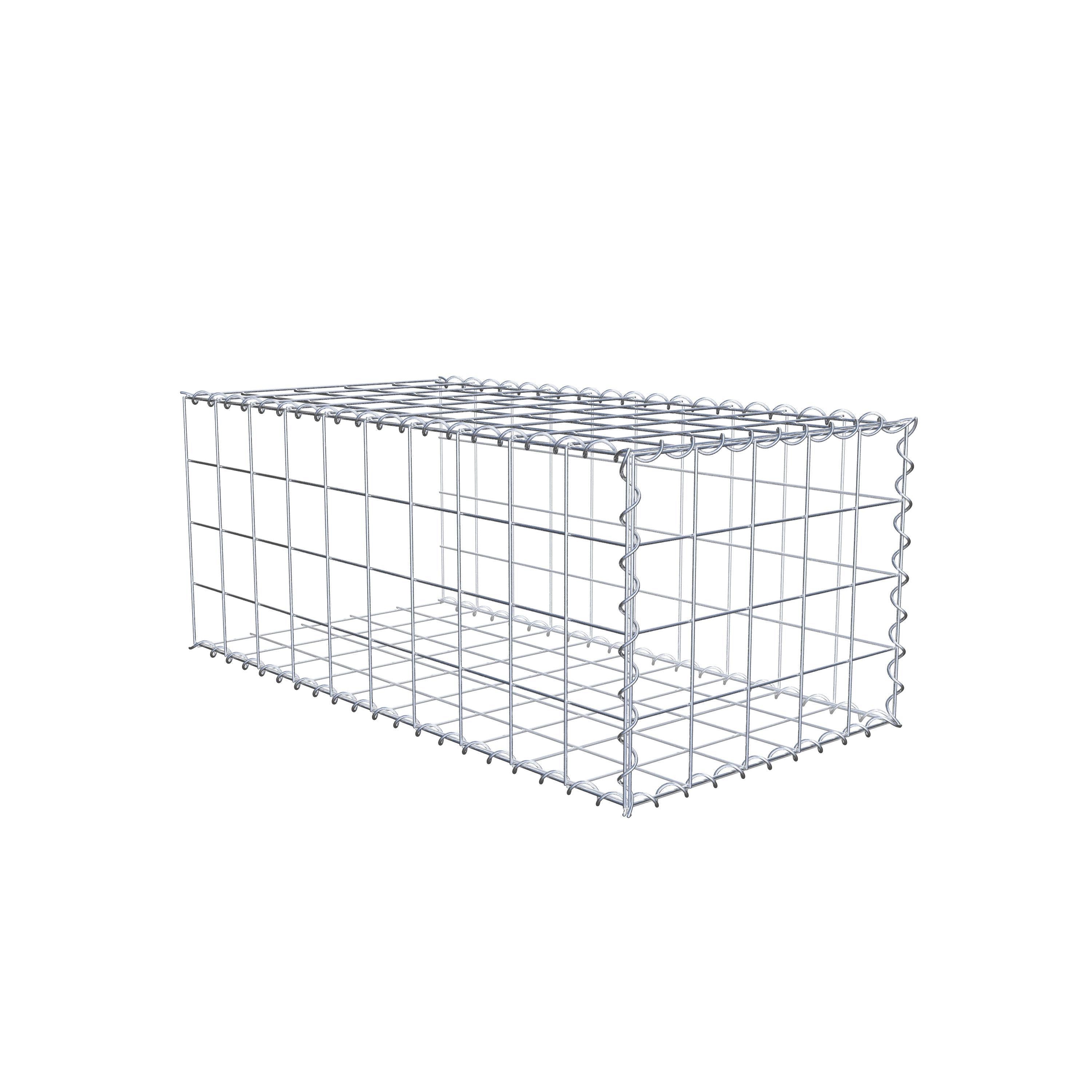 Gavión adicional tipo 2 100 cm x 40 cm x 50 cm (L x A x P), malla 10 cm x 10 cm, en espiral