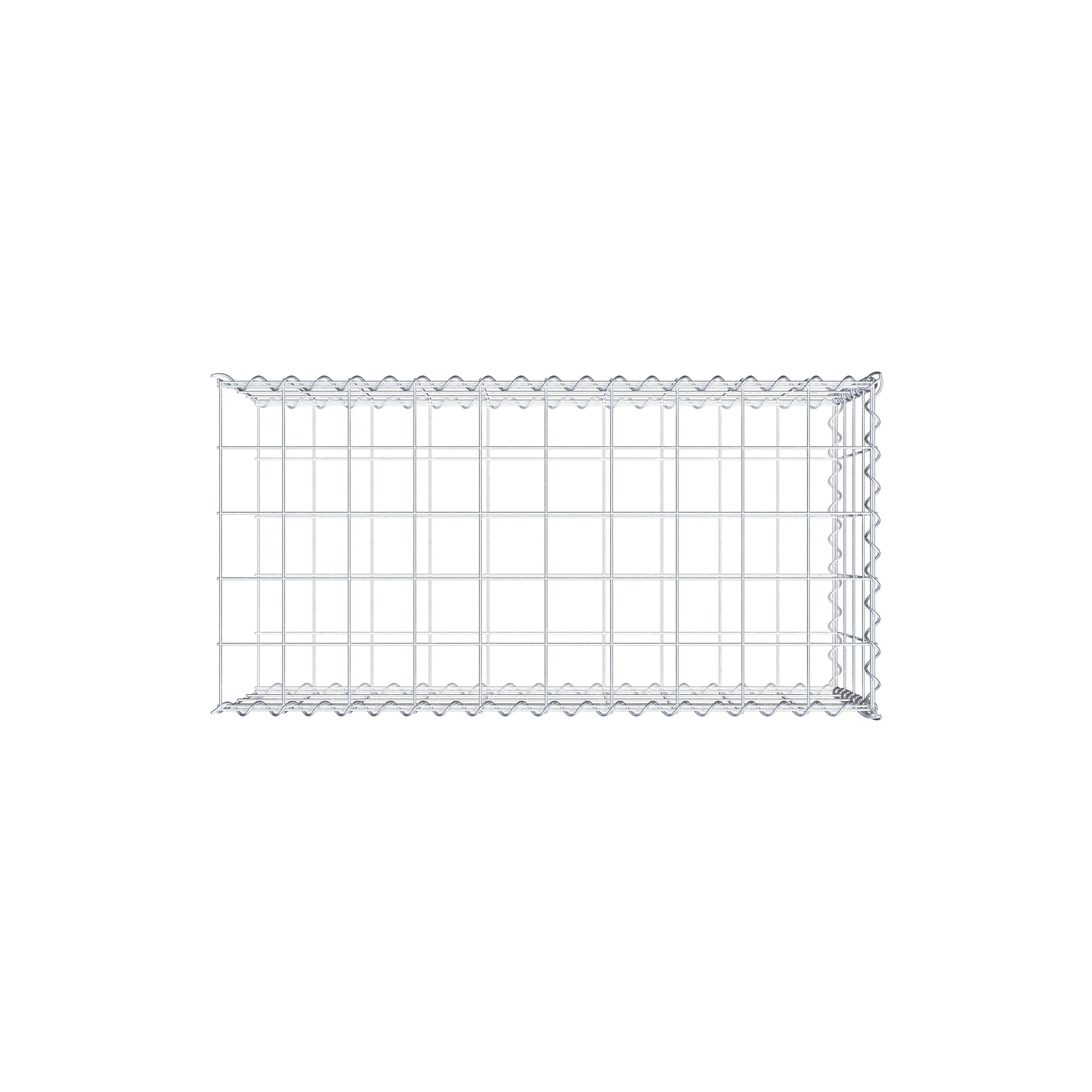 Gabion sur toile type 2 100 cm x 40 cm x 50 cm (L x H x P), maille 10 cm x 10 cm, spirale