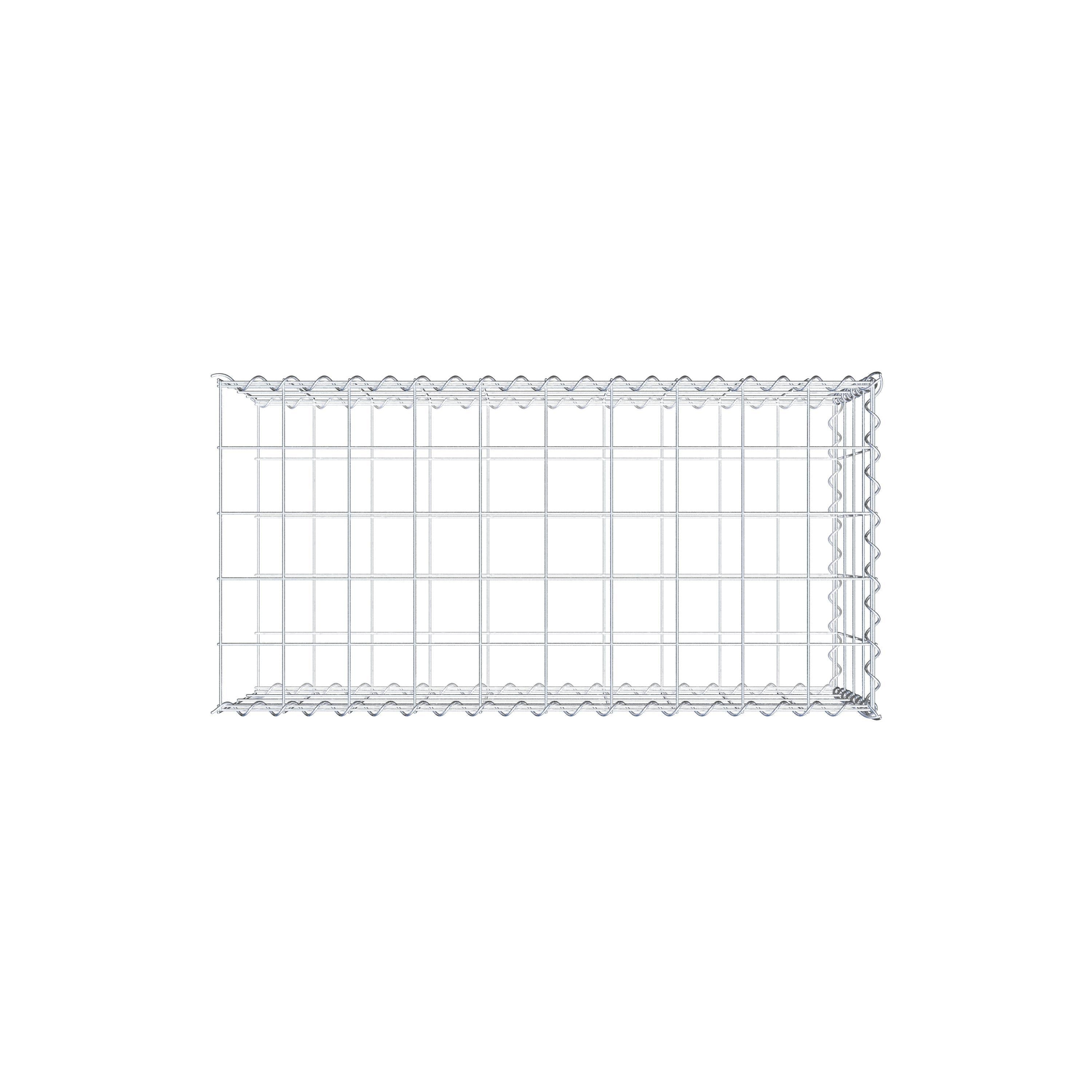 Gavión adicional tipo 2 100 cm x 40 cm x 50 cm (L x A x P), malla 10 cm x 10 cm, en espiral