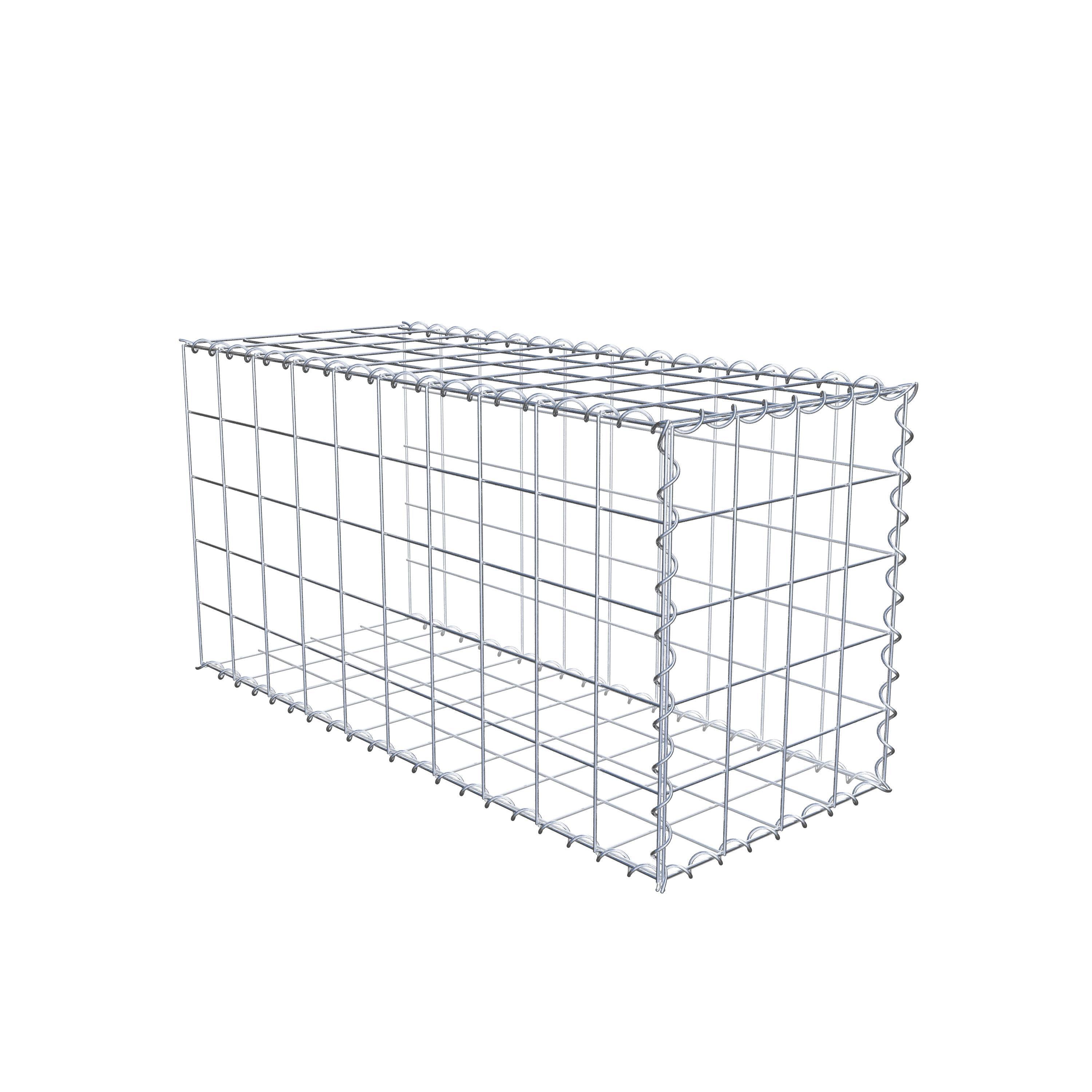 Gabion sur toile type 2 100 cm x 50 cm x 40 cm (L x H x P), maille 10 cm x 10 cm, spirale