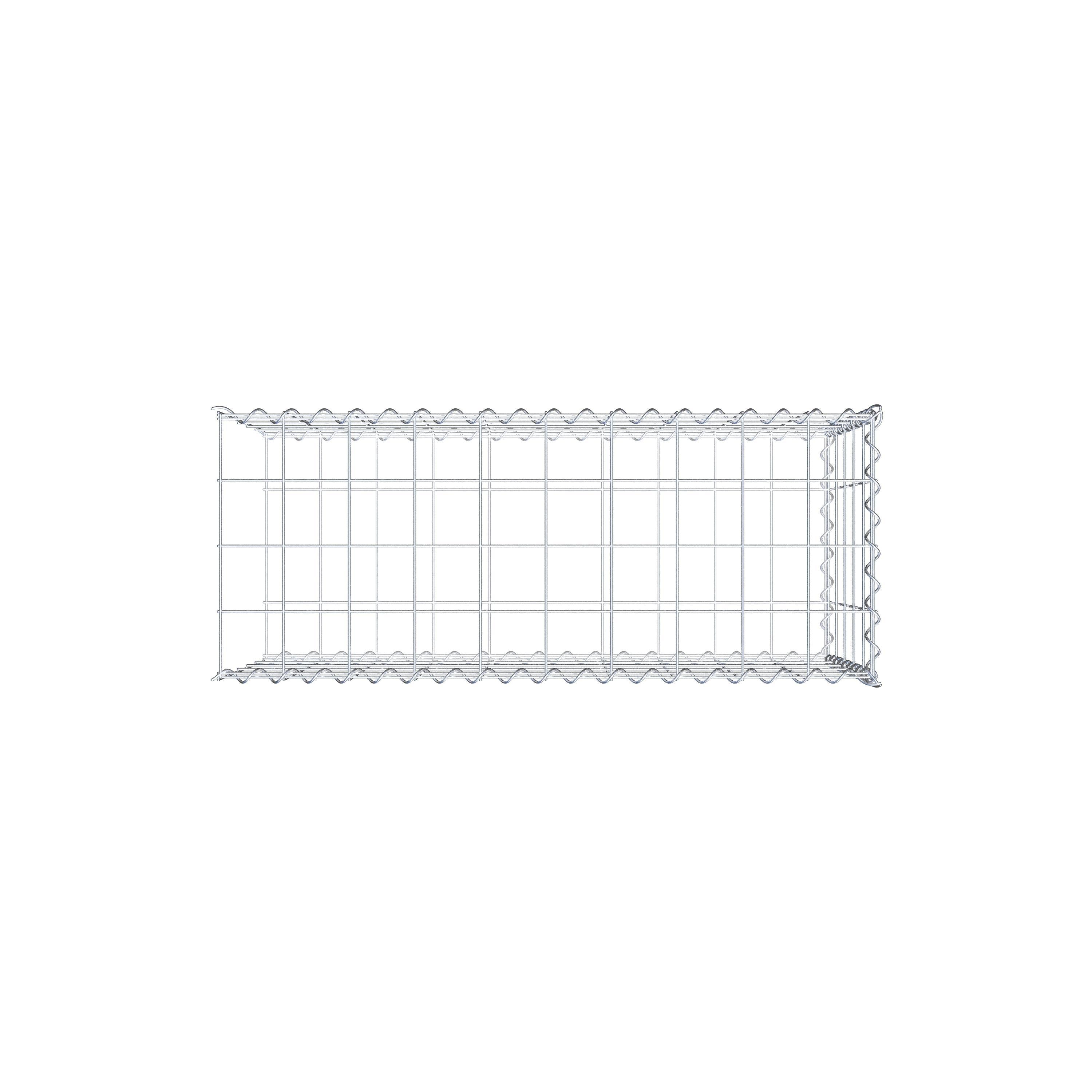 Gabion sur toile type 2 100 cm x 50 cm x 40 cm (L x H x P), maille 10 cm x 10 cm, spirale