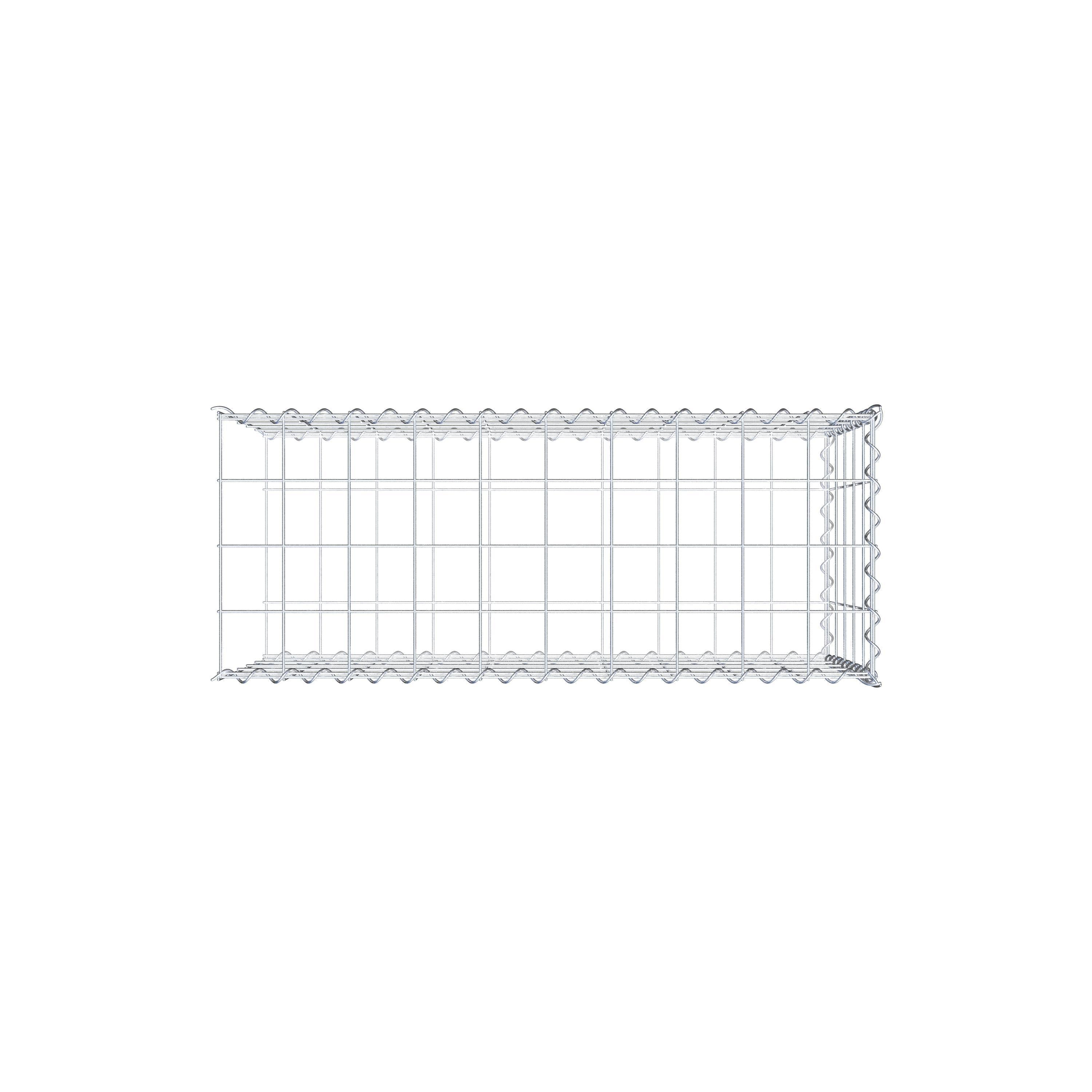 Gavión complementario tipo 2 100 cm x 50 cm x 40 cm (L x A x P), malla 10 cm x 10 cm, espiral