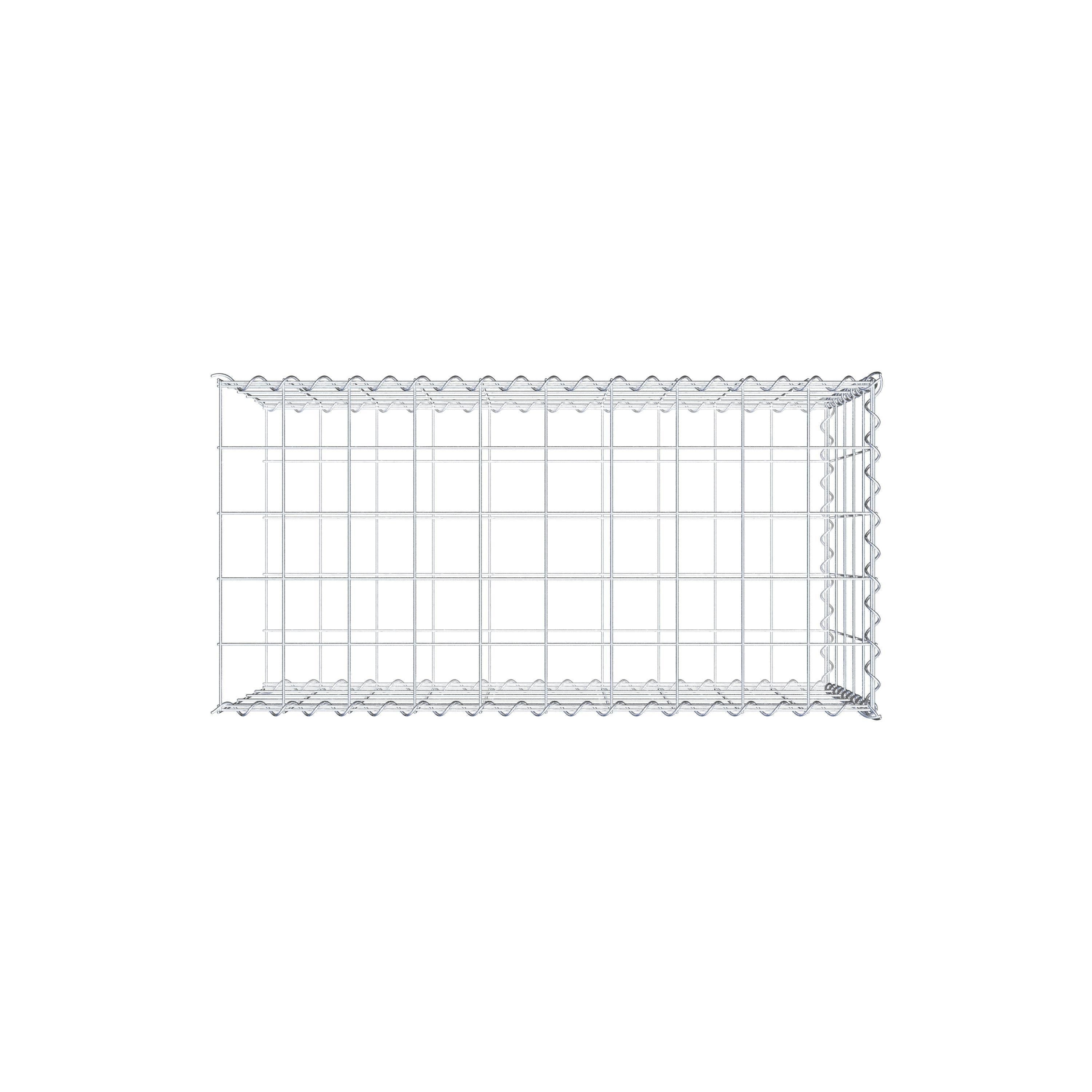 Gabion sur toile type 2 100 cm x 50 cm x 50 cm (L x H x P), maille 10 cm x 10 cm, spirale