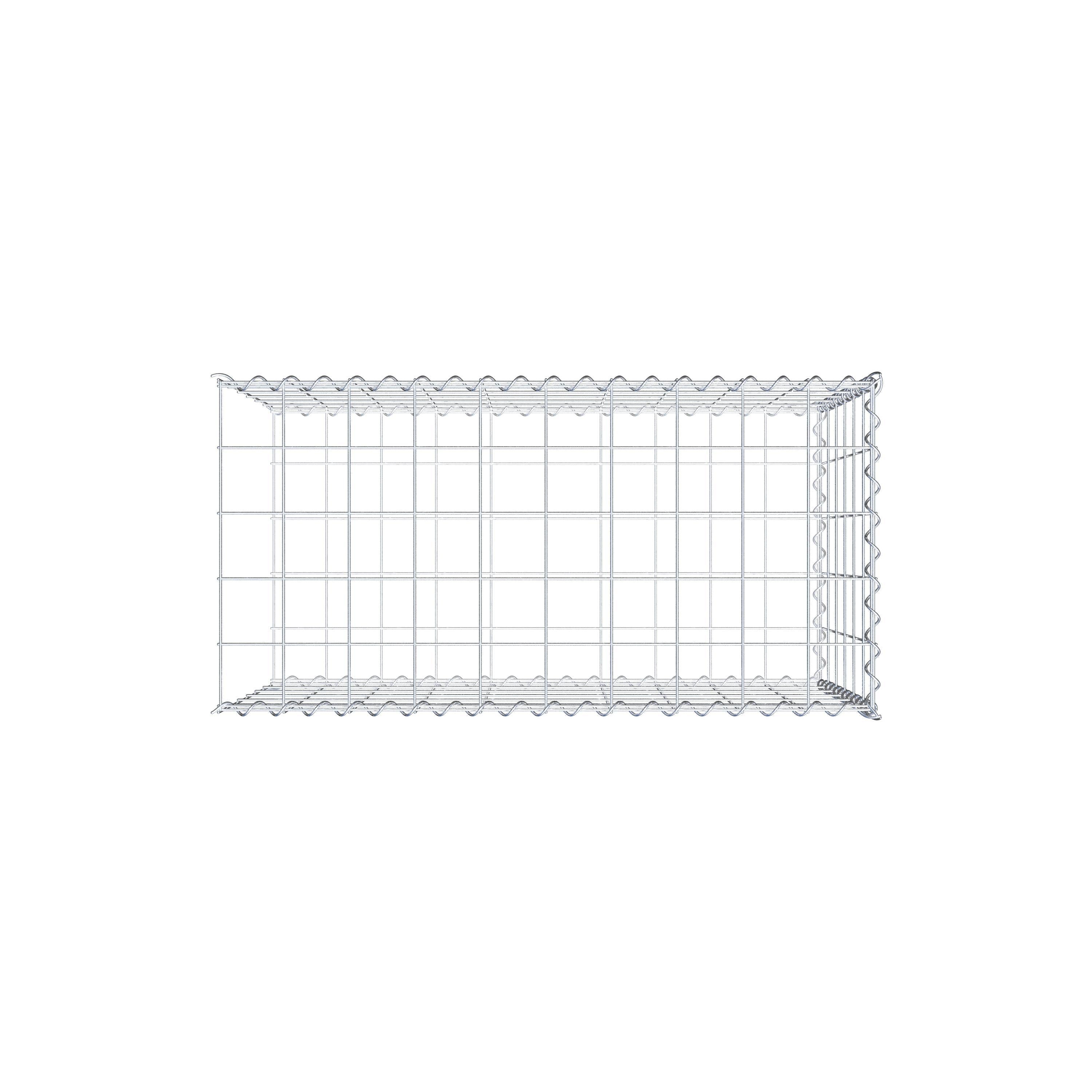 Gabion sur toile type 2 100 cm x 60 cm x 50 cm (L x H x P), maille 10 cm x 10 cm, spirale