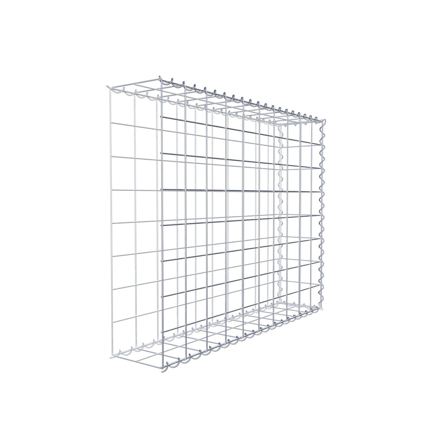 Extra gabion typ 2 100 cm x 80 cm x 20 cm (L x H x D), maskstorlek 10 cm x 10 cm, spiral