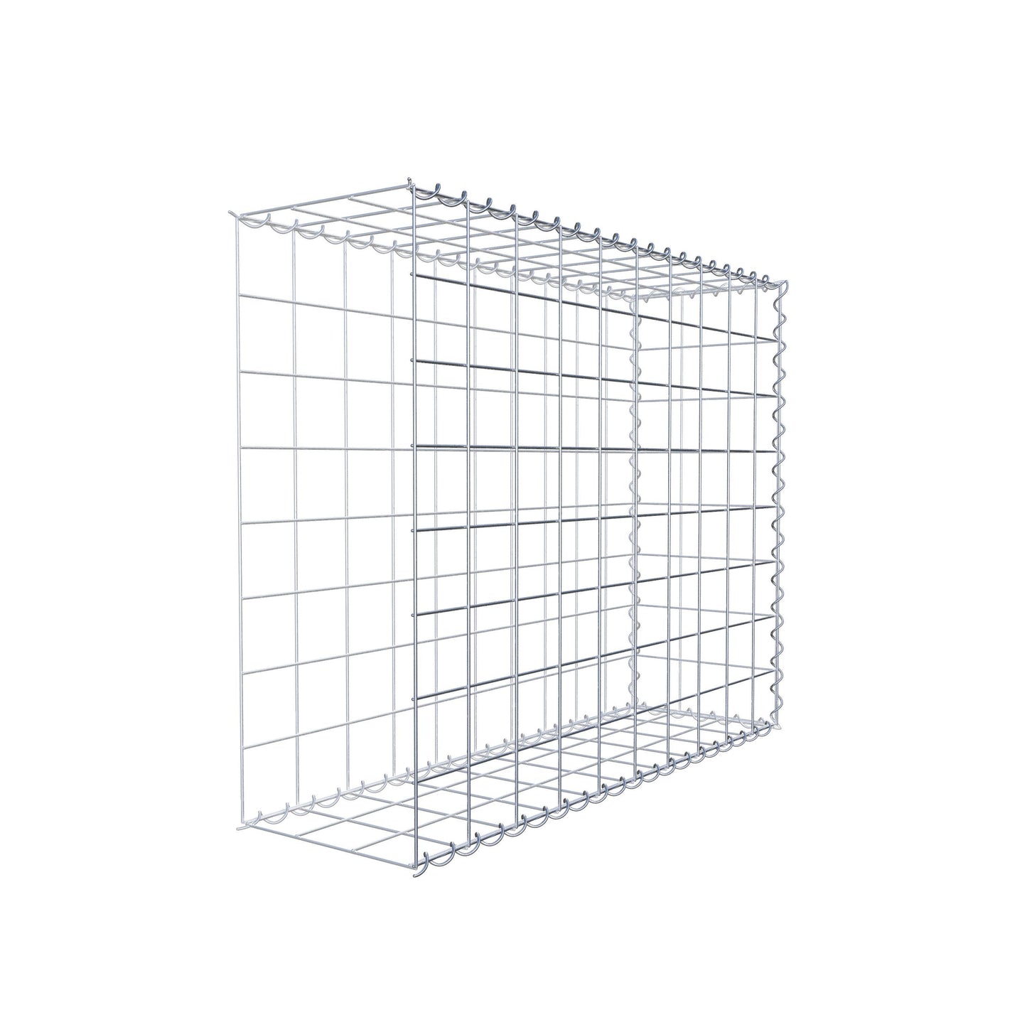 Opvokset gabion type 2 100 cm x 80 cm x 30 cm (L x H x D), maskestørrelse 10 cm x 10 cm, spiral