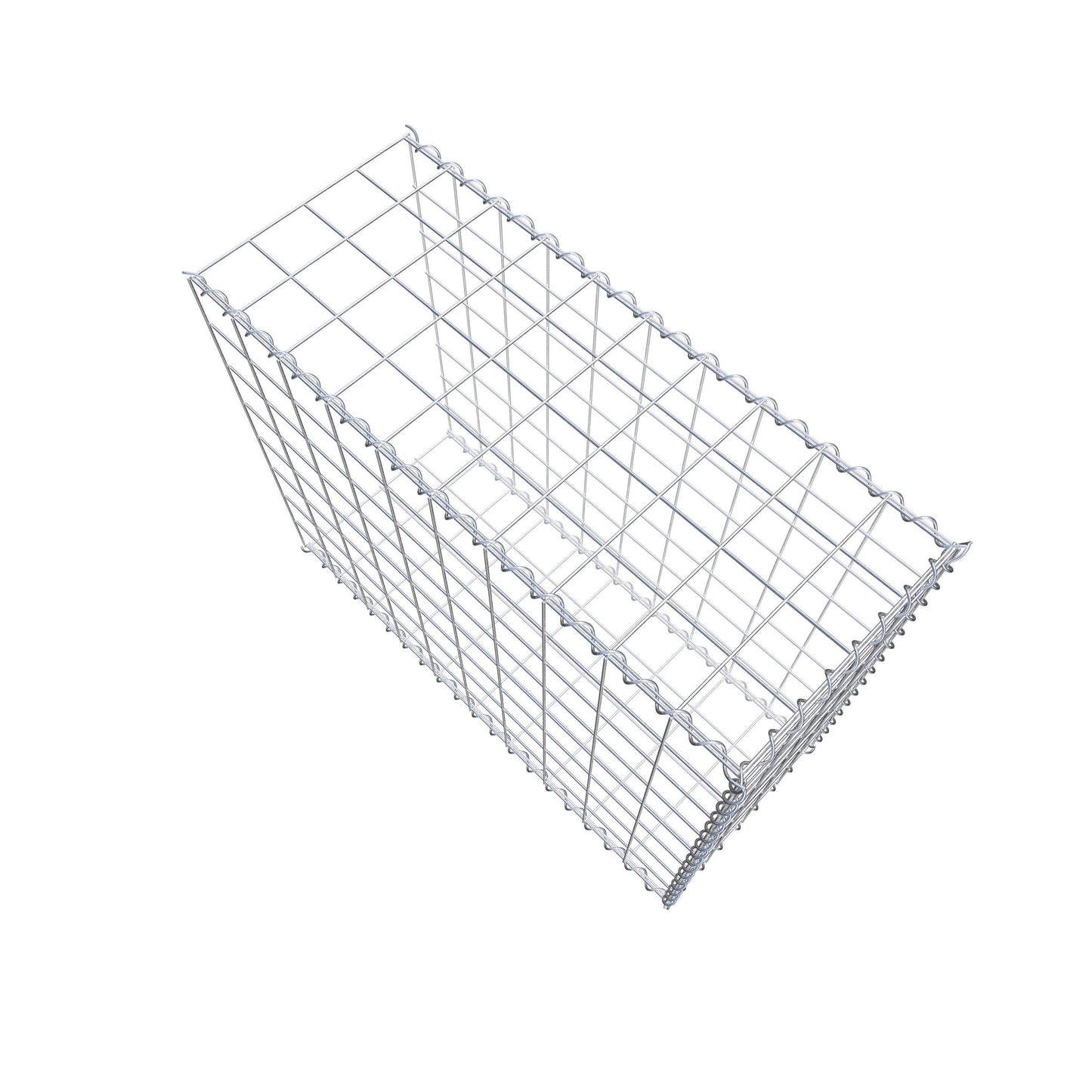 Gabion rapporté type 2 100 cm x 80 cm x 40 cm (L x H x P), mailles 10 cm x 10 cm, spirale