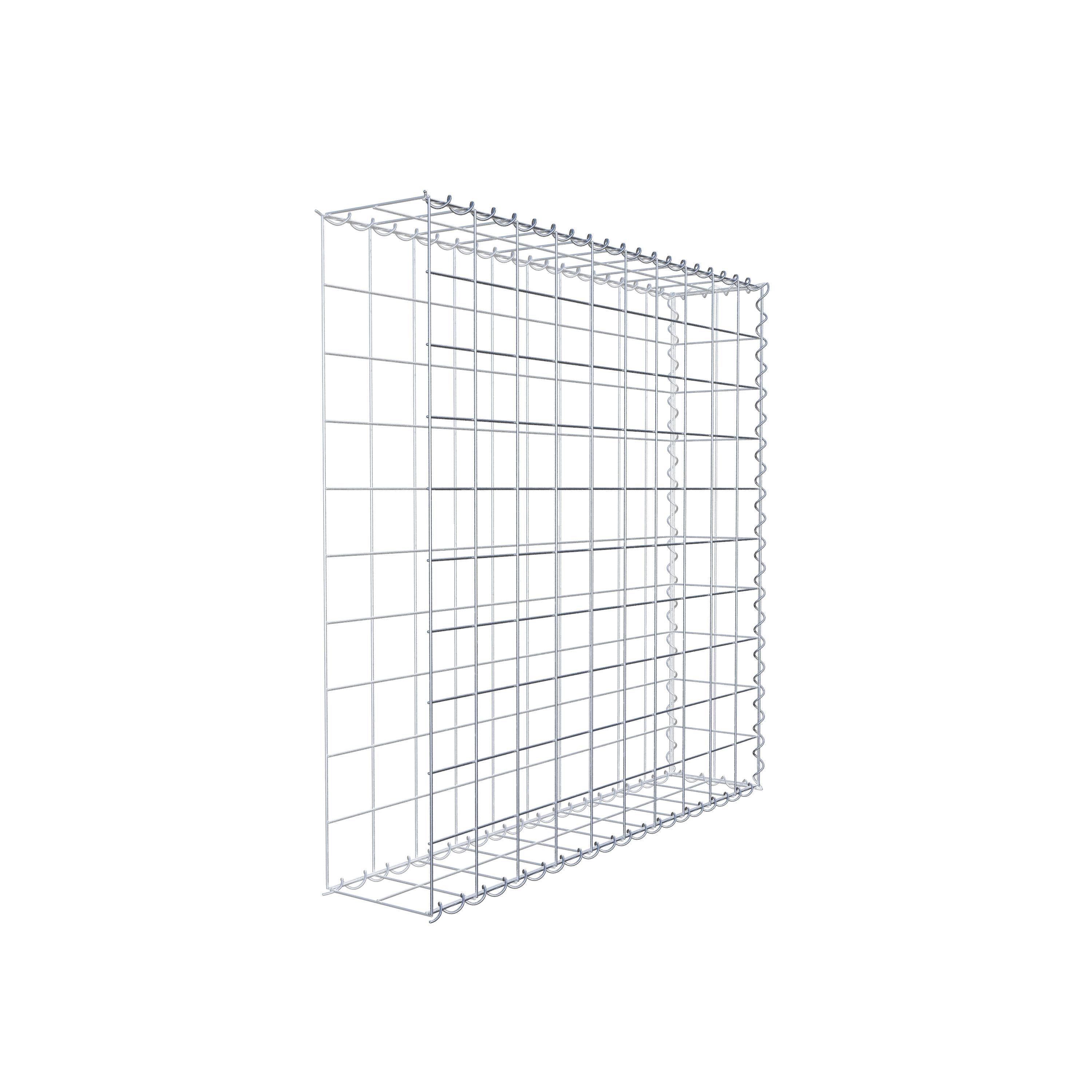 Gabion sur toile type 2 100 cm x 100 cm x 20 cm (L x H x P), maille 10 cm x 10 cm, spirale