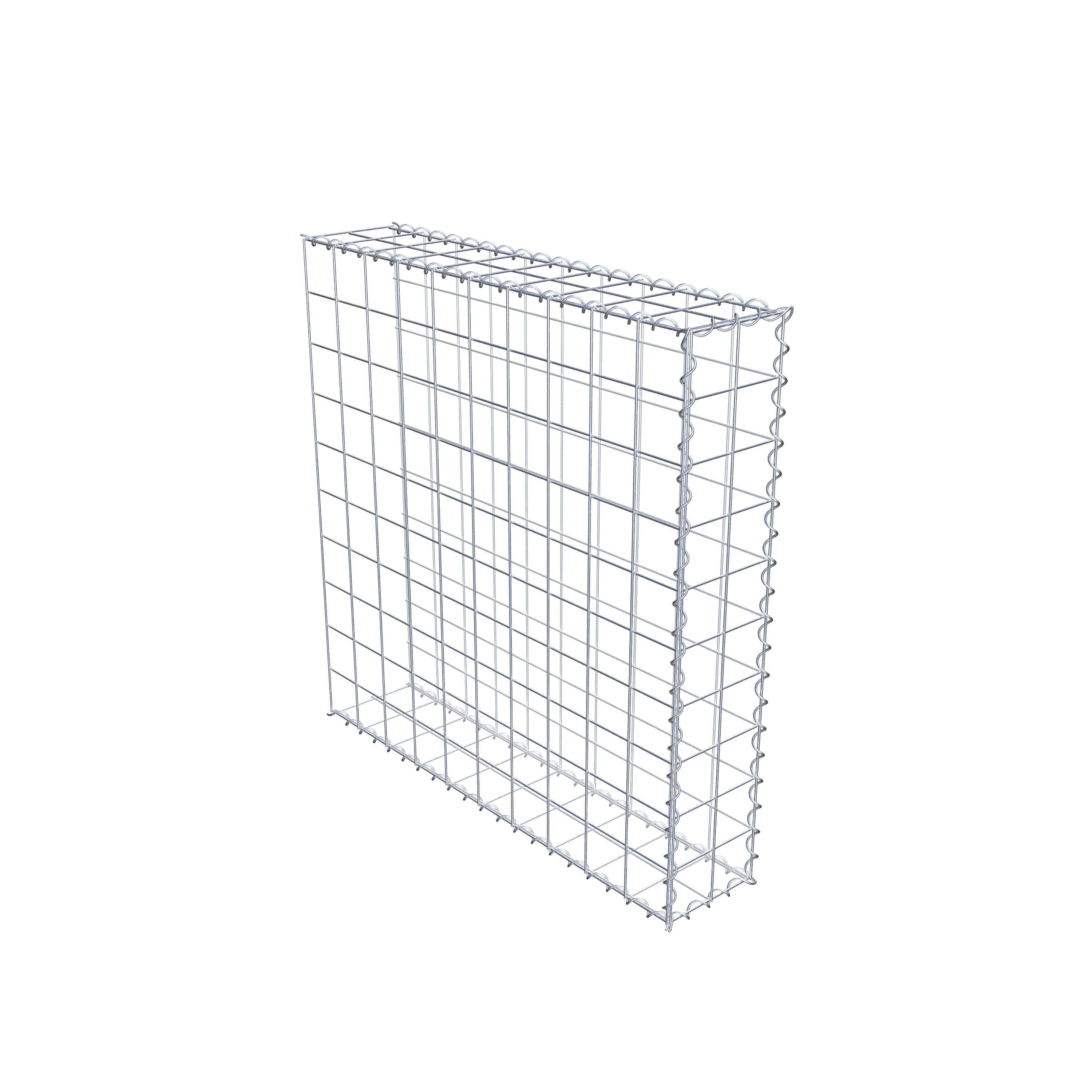 Gabion sur toile type 2 100 cm x 100 cm x 20 cm (L x H x P), maille 10 cm x 10 cm, spirale