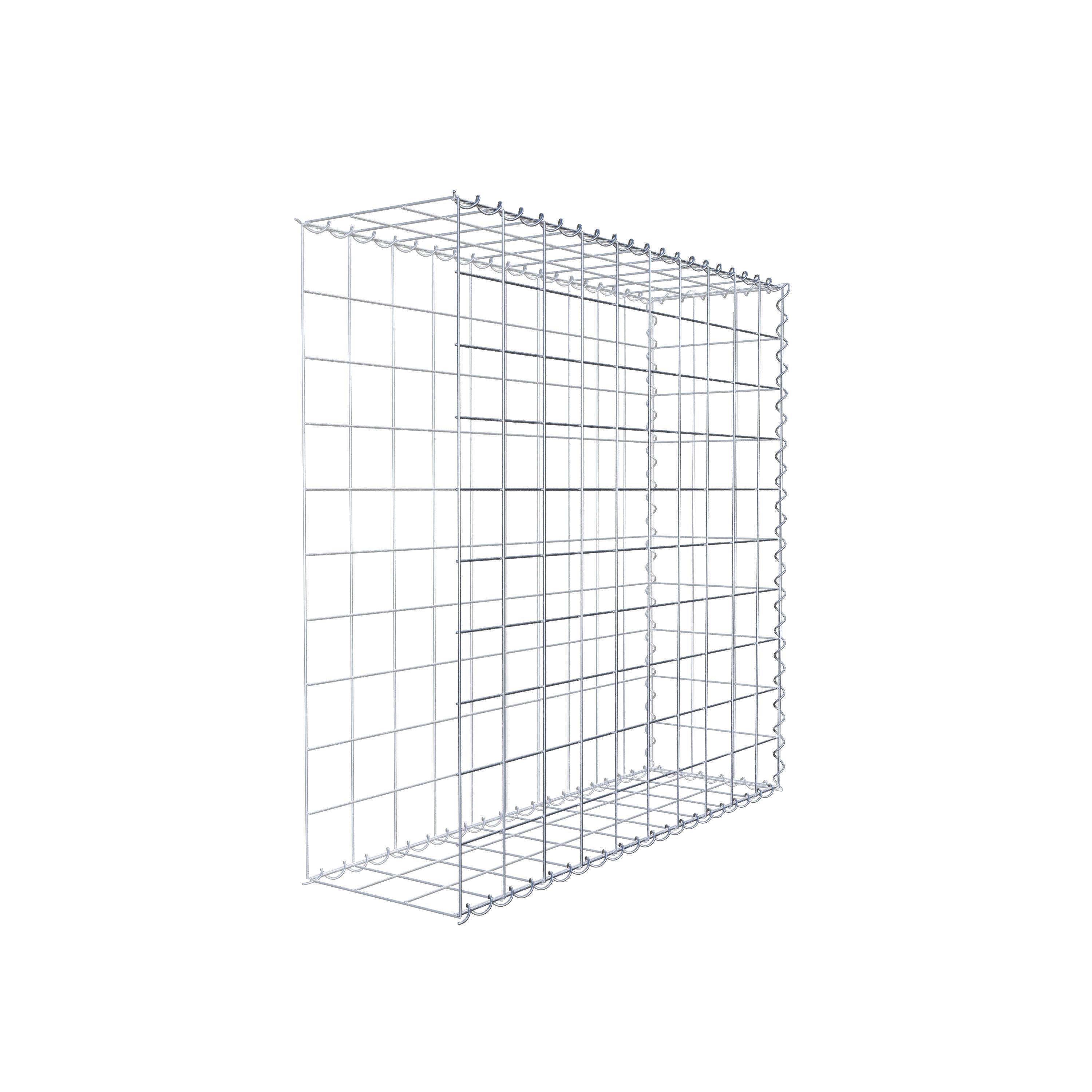 Gabion sur toile type 2 100 cm x 100 cm x 30 cm (L x H x P), maille 10 cm x 10 cm, spirale