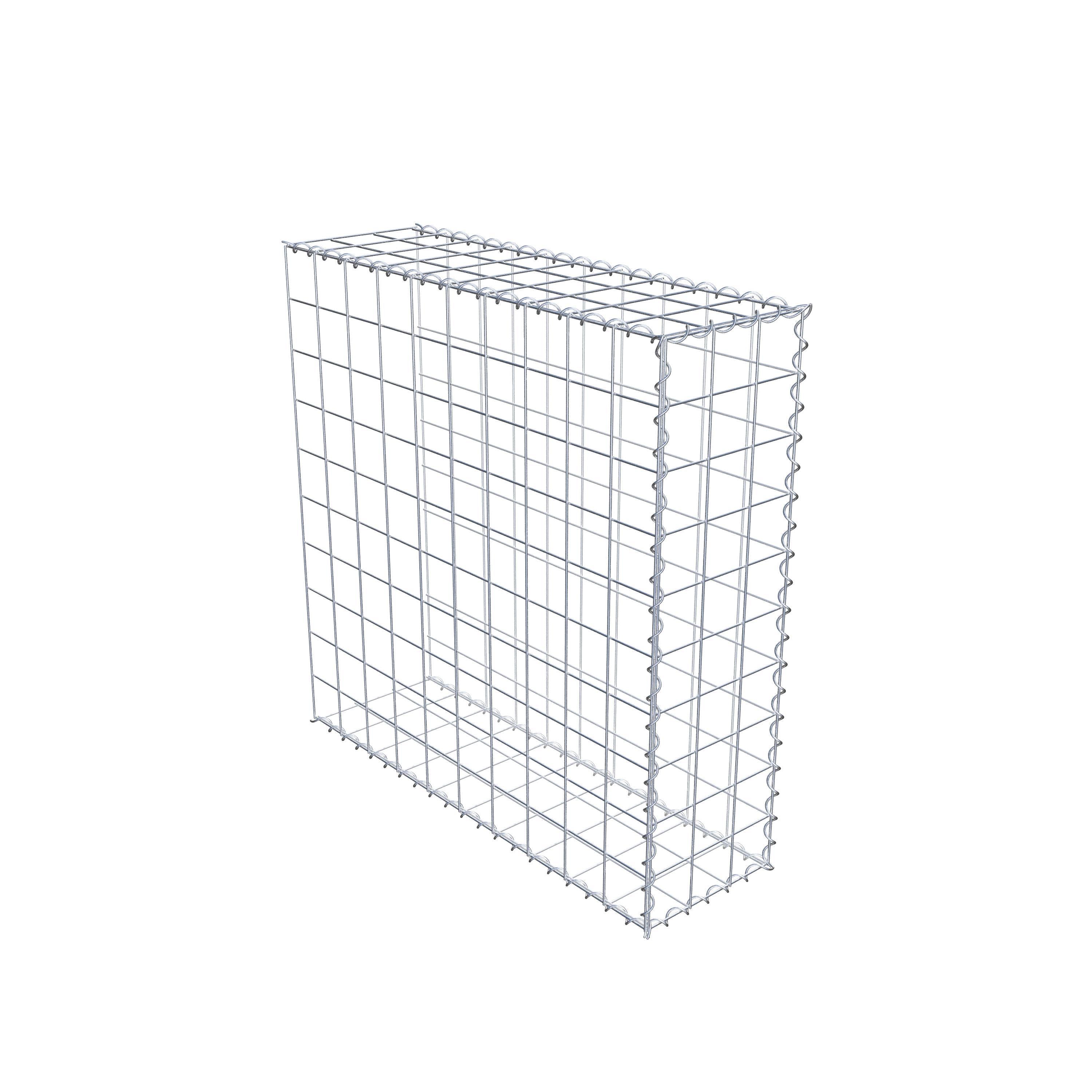 Gabion sur toile type 2 100 cm x 100 cm x 30 cm (L x H x P), maille 10 cm x 10 cm, spirale