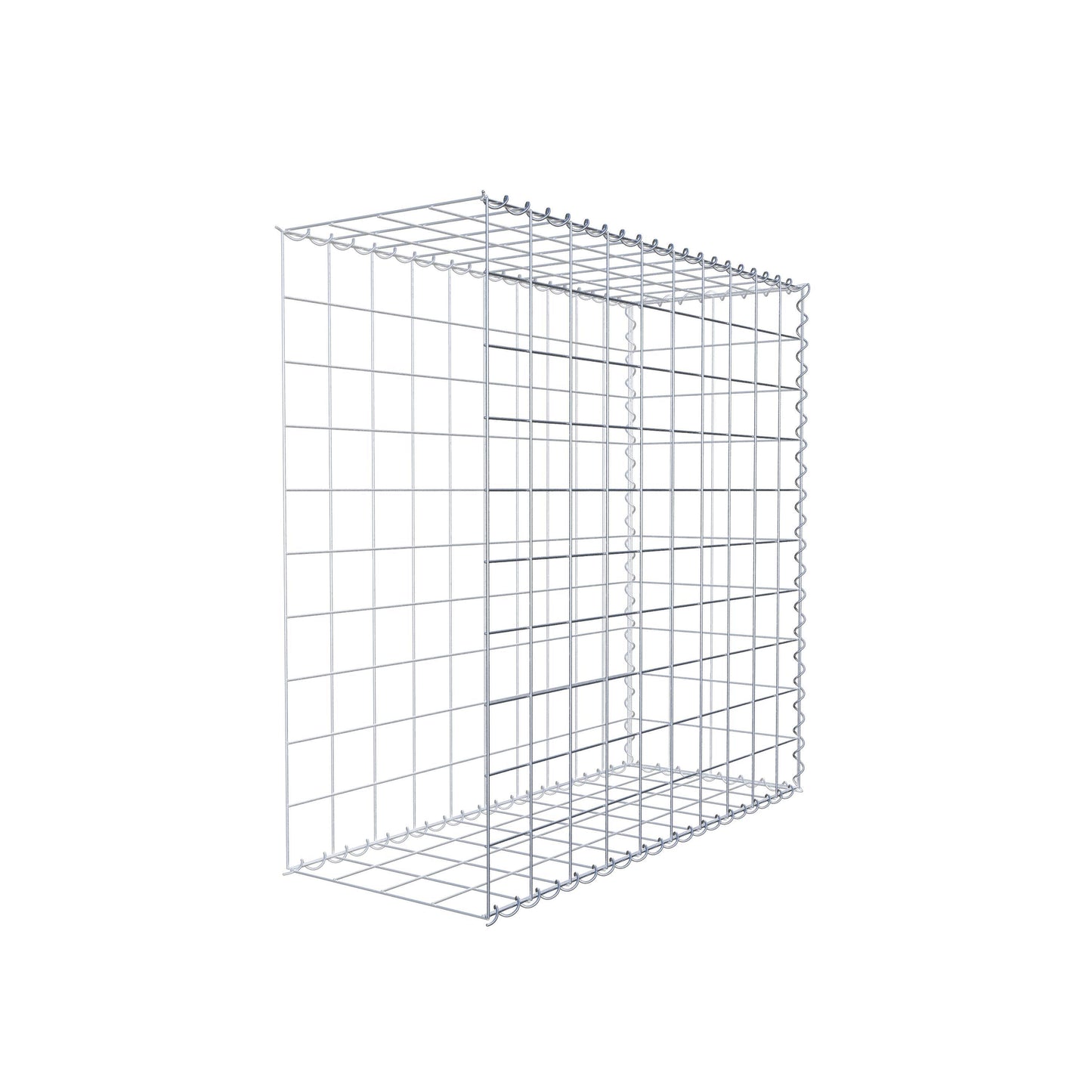 Gabião tipo 2 100 cm x 100 cm x 40 cm (C x A x P), malhagem 10 cm x 10 cm, espiral