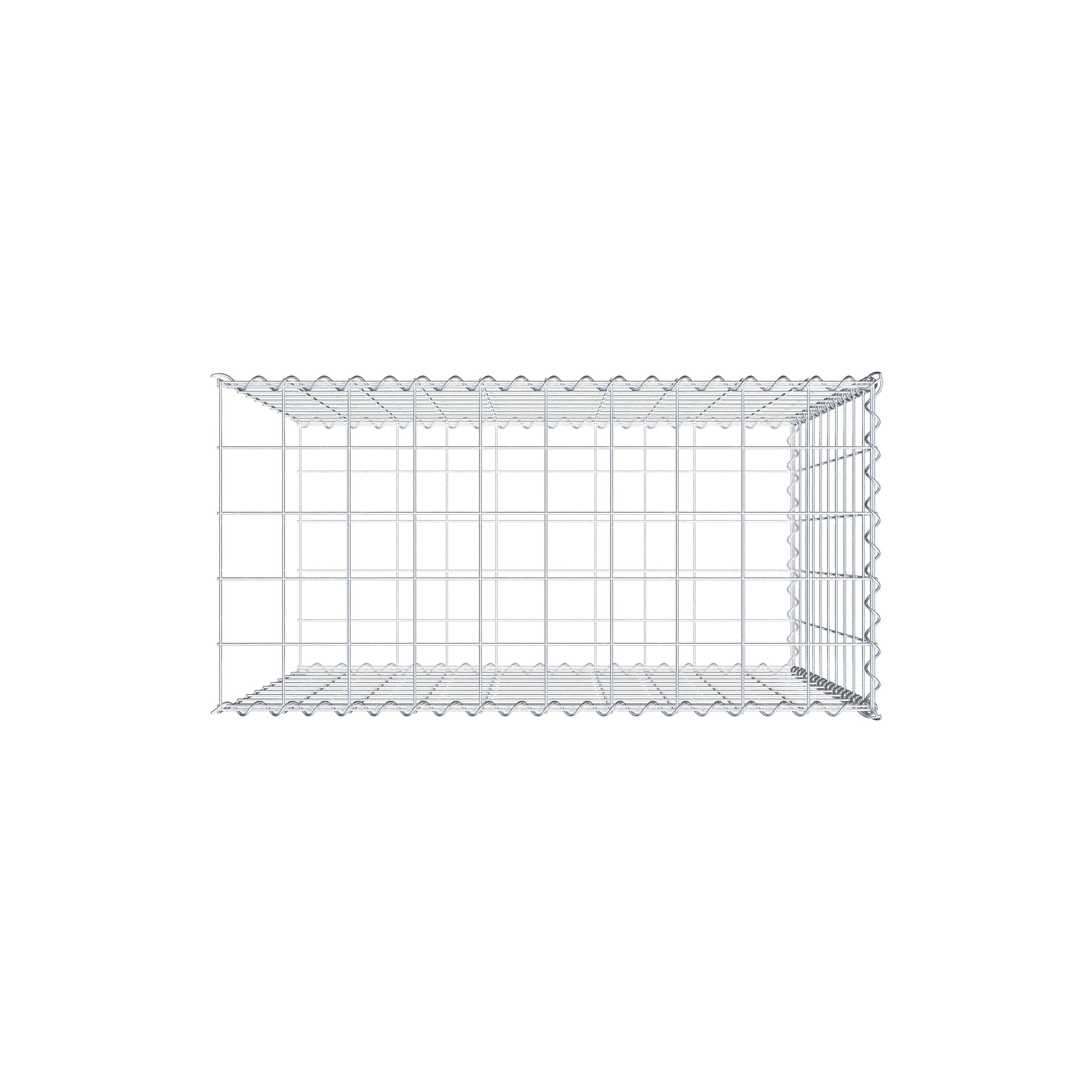 Gabion sur toile type 2 100 cm x 100 cm x 50 cm (L x H x P), maille 10 cm x 10 cm, spirale