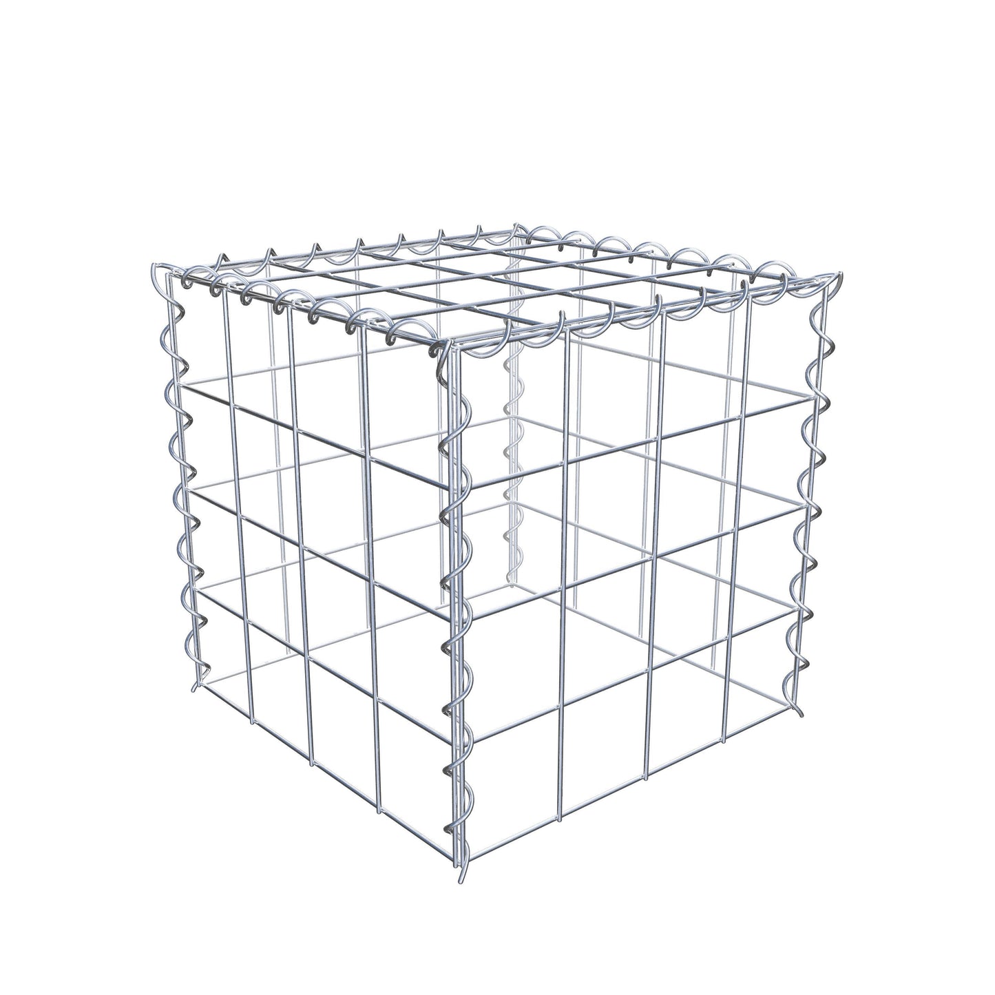 Gabião tipo 3 40 cm x 40 cm x 40 cm (C x A x P), malhagem 10 cm x 10 cm, espiral