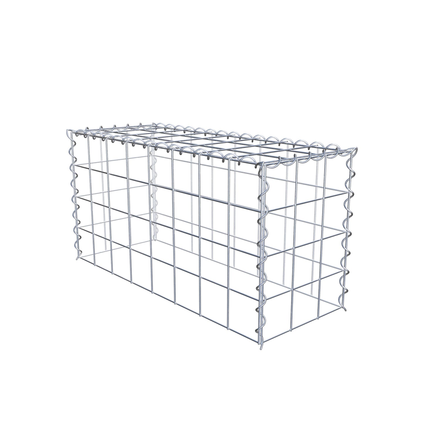 Grown-on gabion type 3 80 cm x 40 cm x 30 cm (L x H x D), mesh size 10 cm x 10 cm, spiral