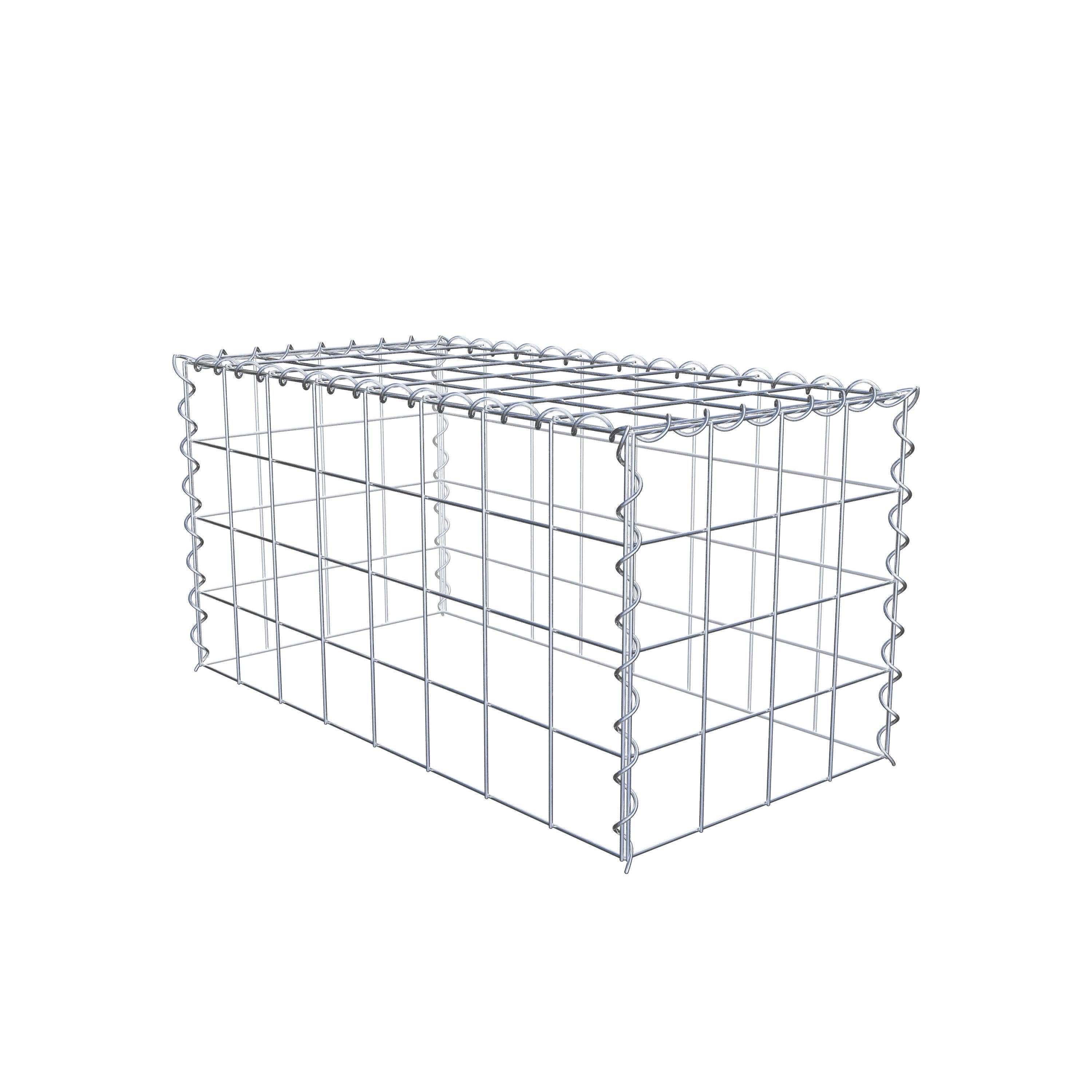 Gabion sur toile type 3 80 cm x 40 cm x 40 cm (L x H x P), maille 10 cm x 10 cm, spirale