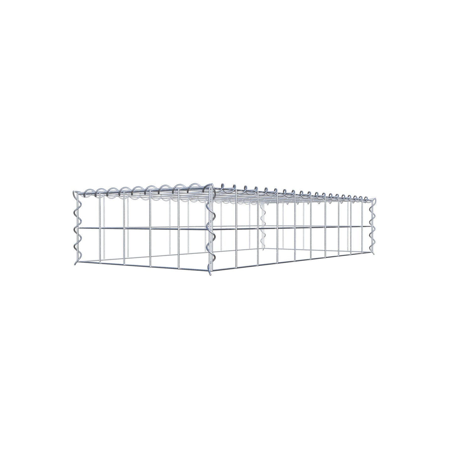 Extra gabion typ 3 100 cm x 20 cm x 50 cm (L x H x D), maskstorlek 10 cm x 10 cm, spiral