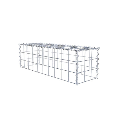 Gavión adulto tipo 3 100 cm x 30 cm x 30 cm (largo x alto x profundidad), tamaño de malla 10 cm x 10 cm, espiral