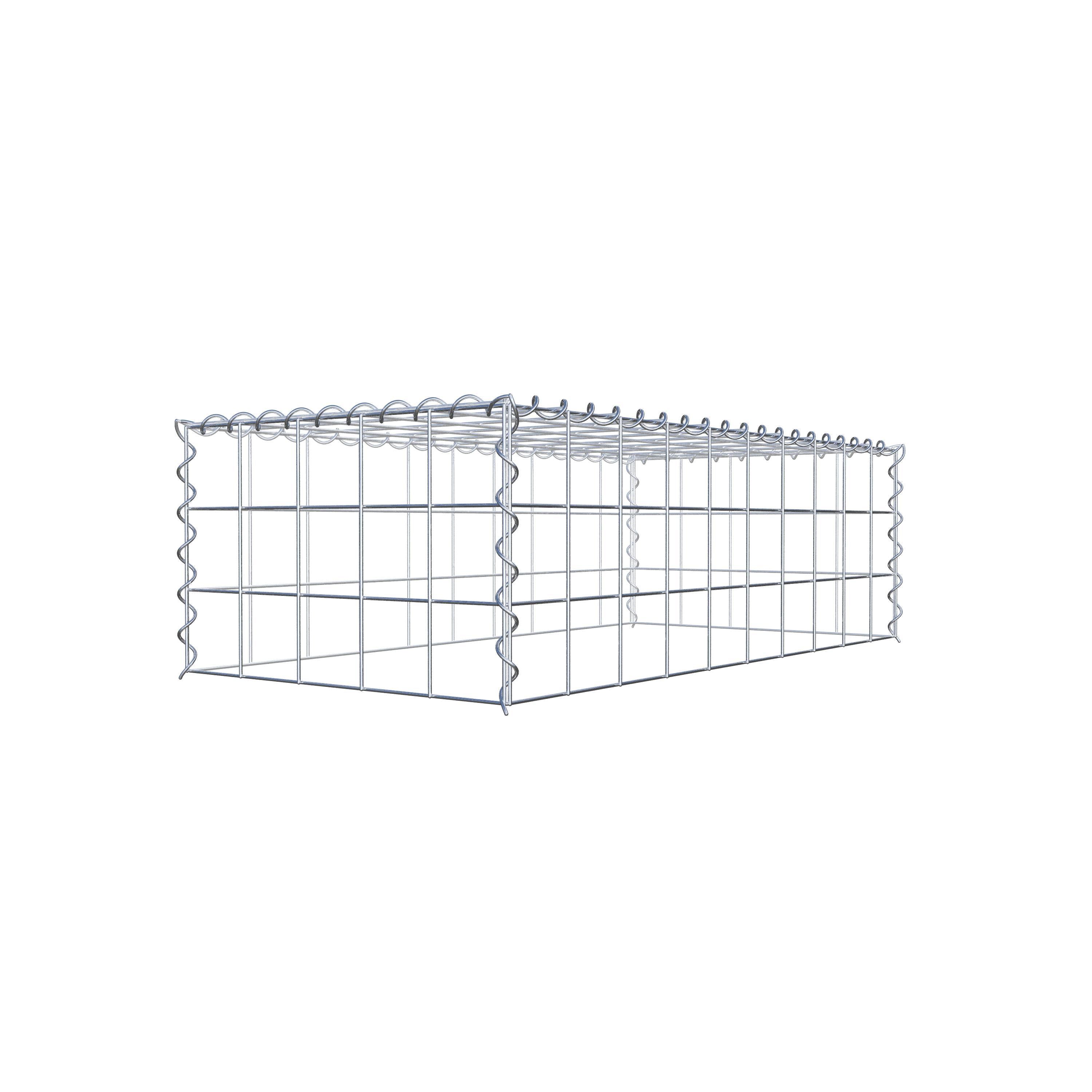 Gabion sur toile type 3 100 cm x 30 cm x 50 cm (L x H x P), maille 10 cm x 10 cm, spirale