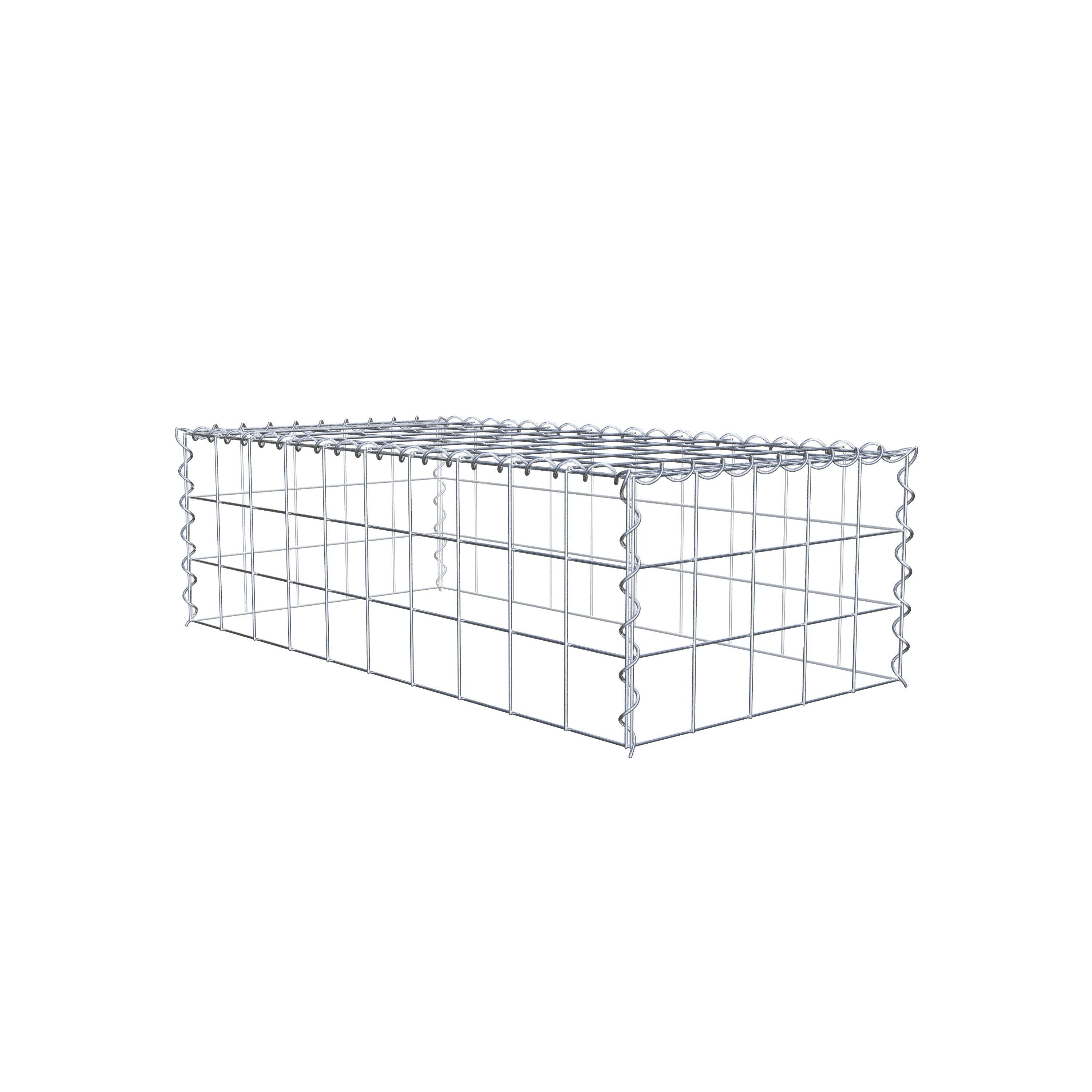 Gabion sur toile type 3 100 cm x 30 cm x 50 cm (L x H x P), maille 10 cm x 10 cm, spirale