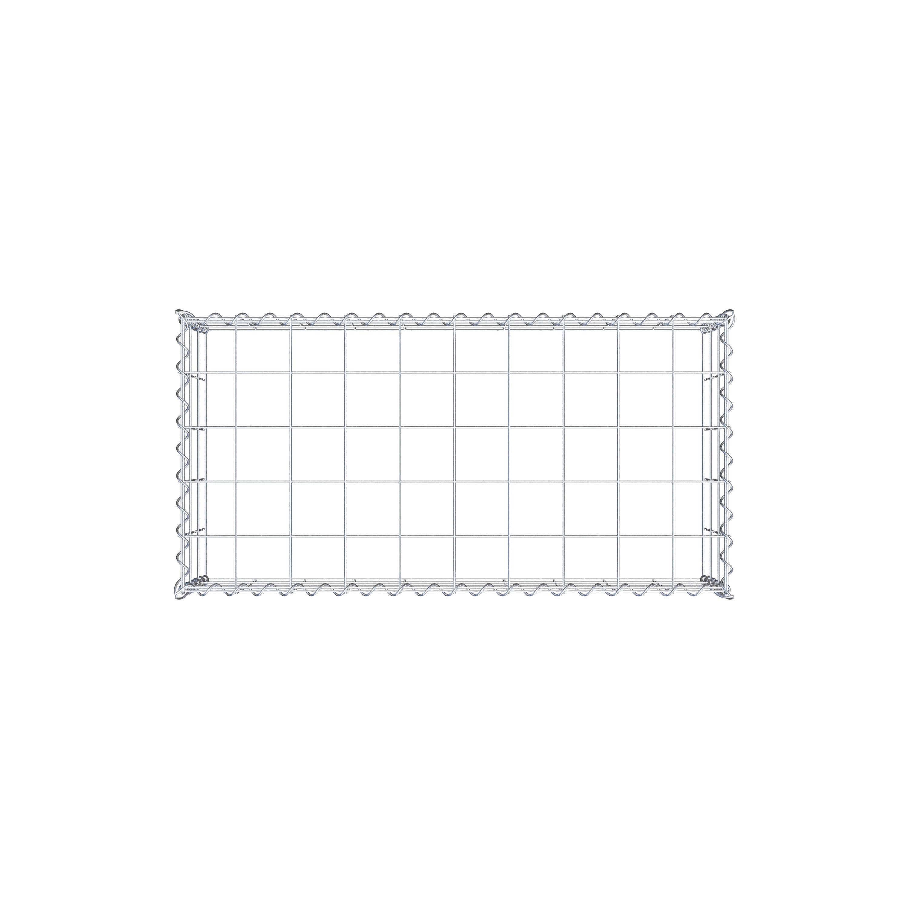 Gabion sur toile type 3 100 cm x 30 cm x 50 cm (L x H x P), maille 10 cm x 10 cm, spirale