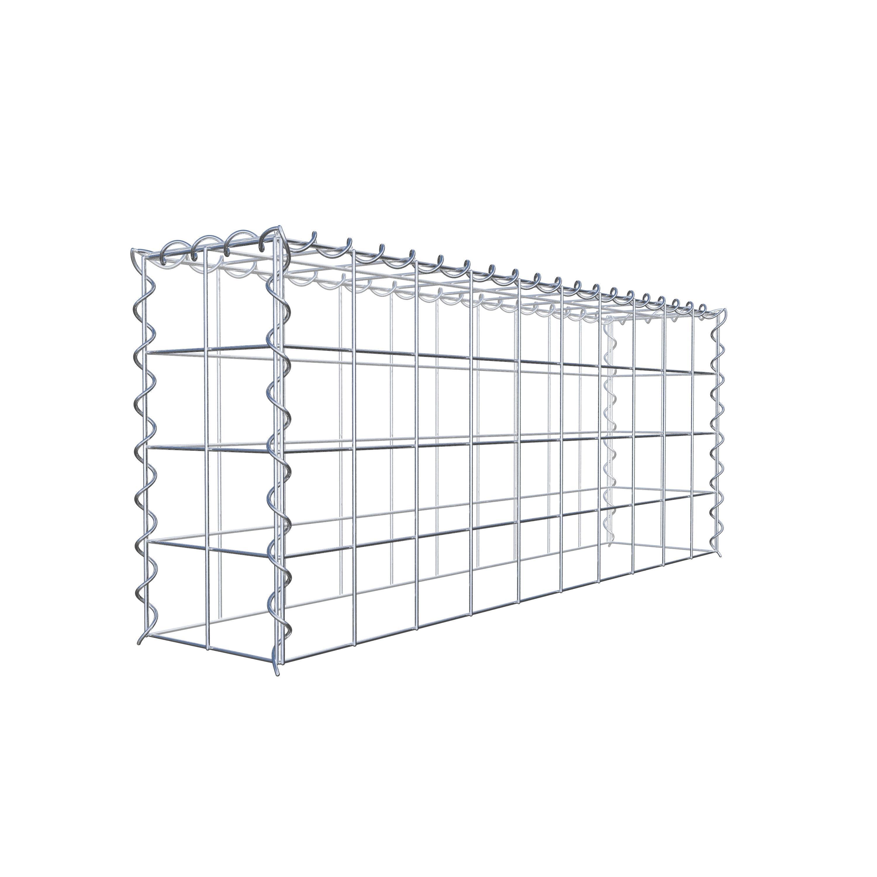 Gabion sur toile type 3 100 cm x 40 cm x 20 cm (L x H x P), maille 10 cm x 10 cm, spirale