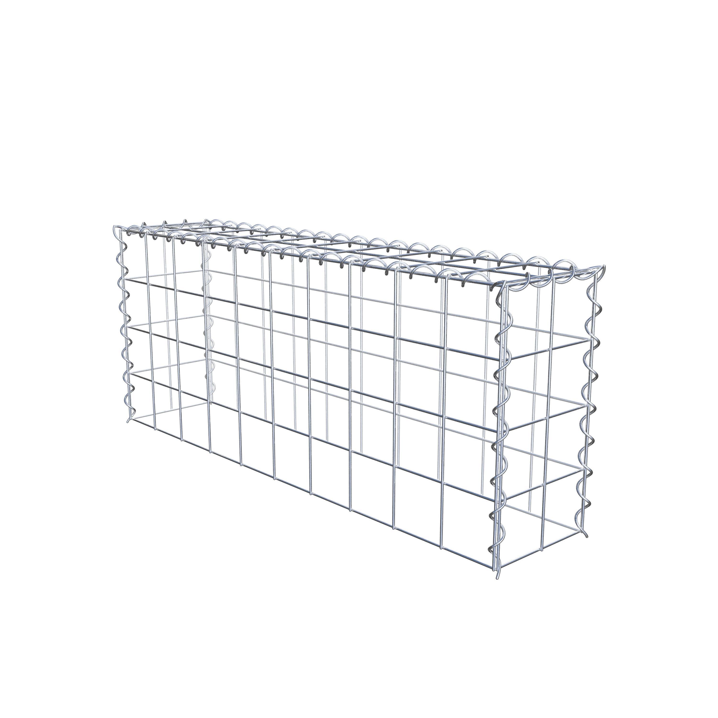 Gabion sur toile type 3 100 cm x 40 cm x 20 cm (L x H x P), maille 10 cm x 10 cm, spirale