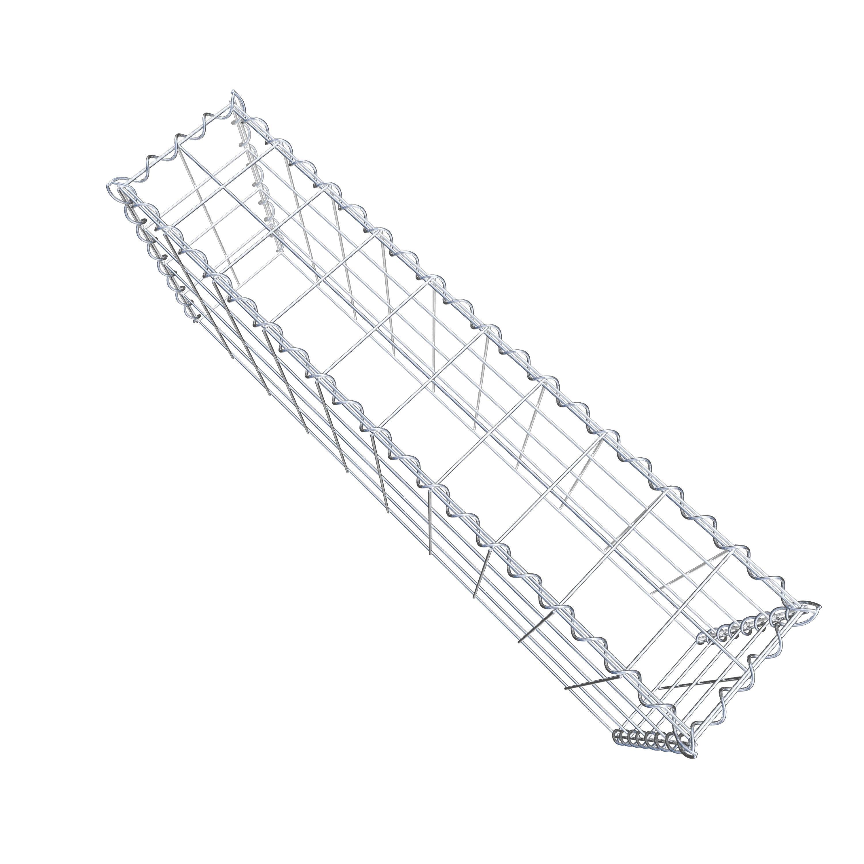 Gabion rapporté type 3 100 cm x 40 cm x 20 cm (L x H x P), mailles 10 cm x 10 cm, spirale