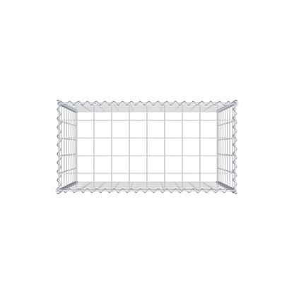 Opbouw schanskorf type 3 100 cm x 80 cm x 50 cm (L x H x D), maaswijdte 10 cm x 10 cm, spiraal