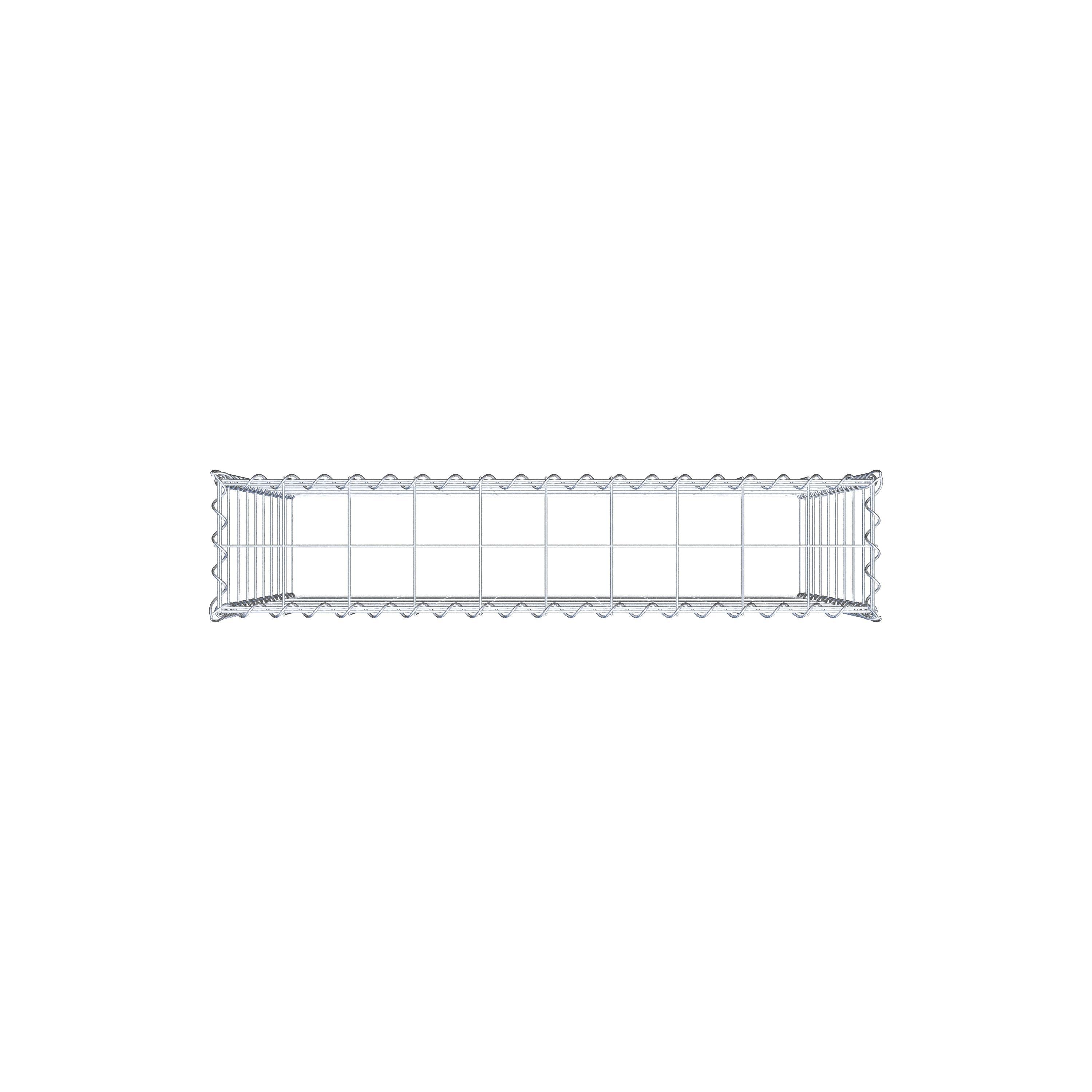 Grown-on gabion type 3 100 cm x 90 cm x 20 cm (L x H x D), mesh size 10 cm x 10 cm, spiral