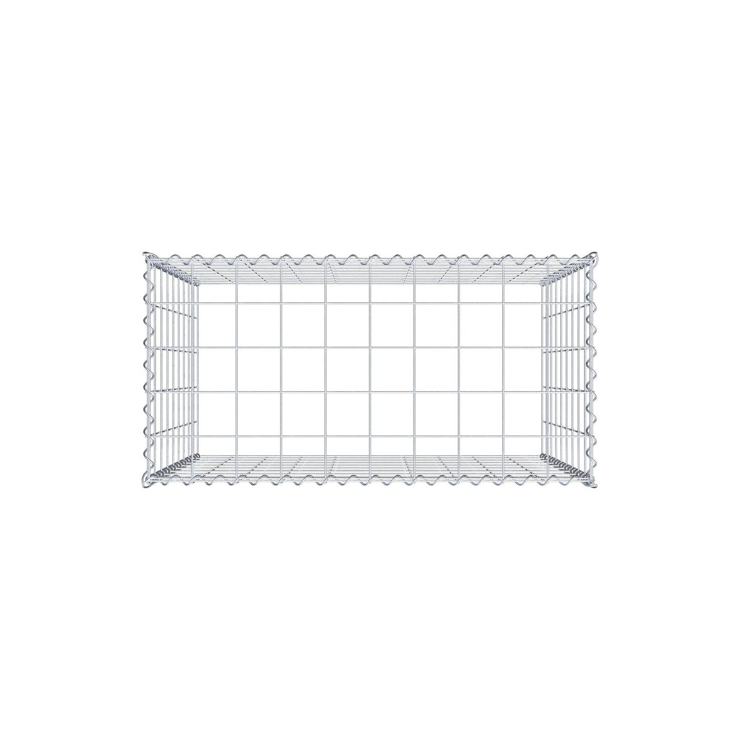 Gabion rapporté type 3 100 cm x 90 cm x 50 cm (L x H x P), mailles 10 cm x 10 cm, spirale